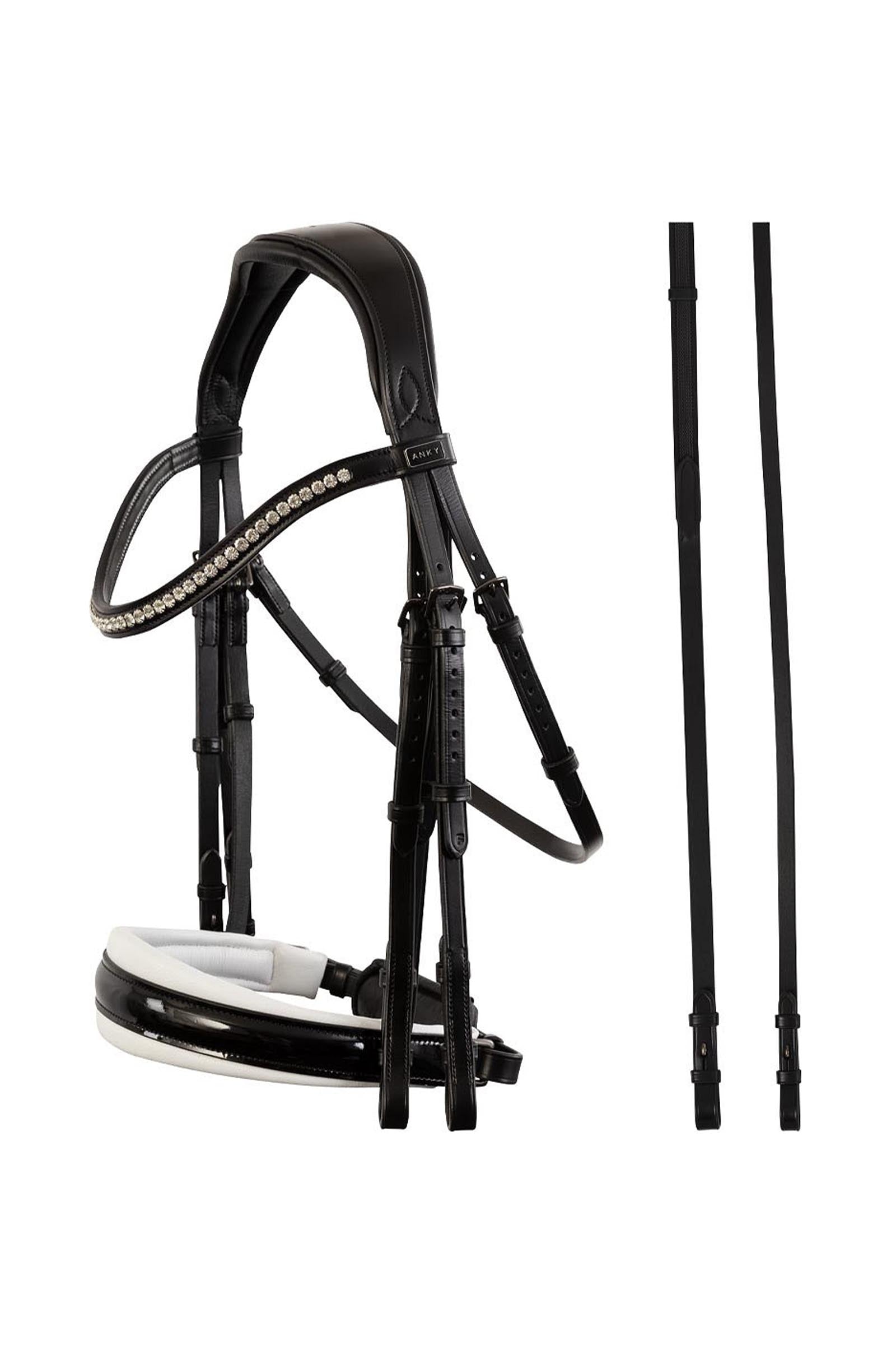 Anky ANKY Double Bridle, Extra Wide Headpiece Bridles & Reins