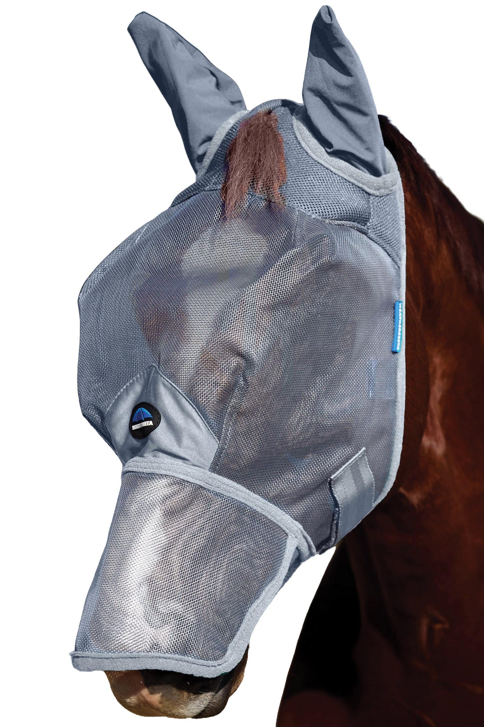 Weatherbeeta Comfitec Durable Mesh Fluemaske med ører og nese Fluebeskyttelse til hest
