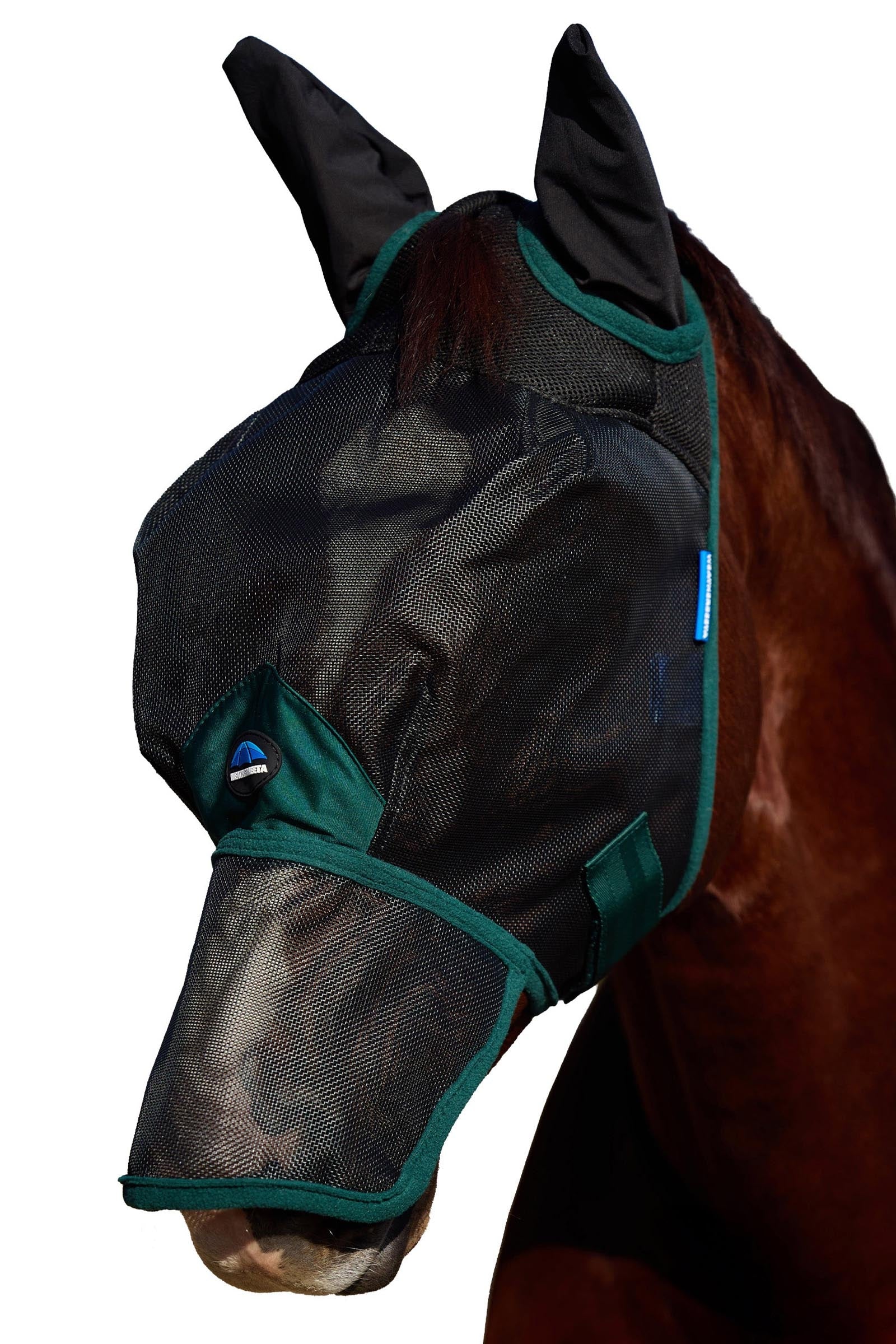 Weatherbeeta Comfitec Durable Mesh Fluemaske med ører og nese Fluebeskyttelse til hest