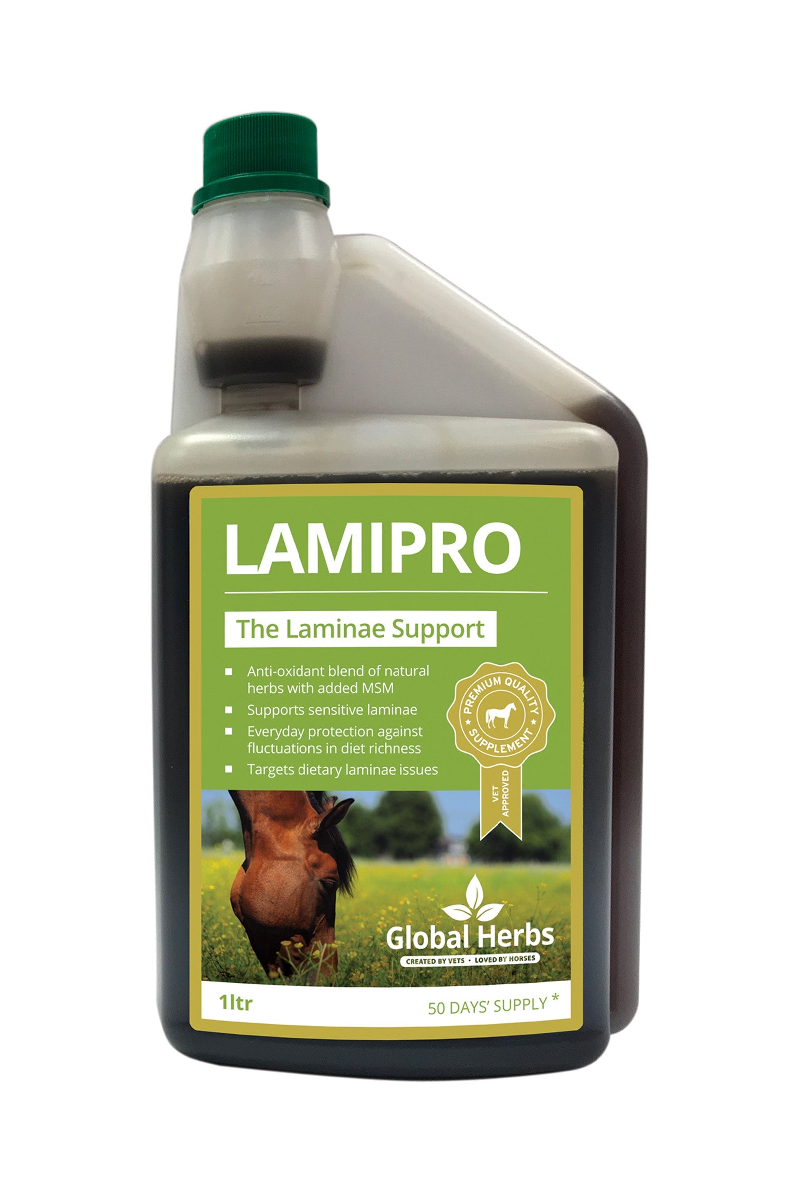 Global Herbs LamiPro  Supplement 1LTR Horse Feed & Nutrition