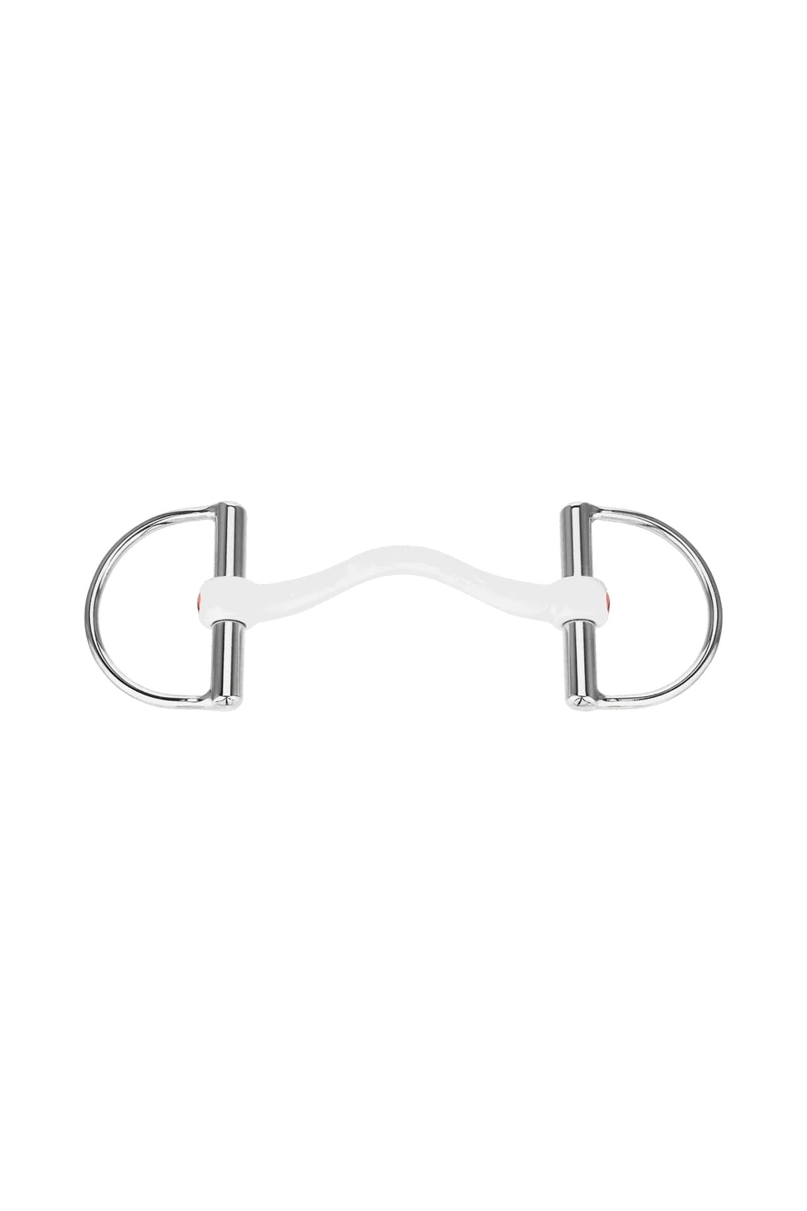 Sprenger Nathe CM D-ring bitt, myk rett stang med tungefrihet, 15 mm, termoplast Bitt