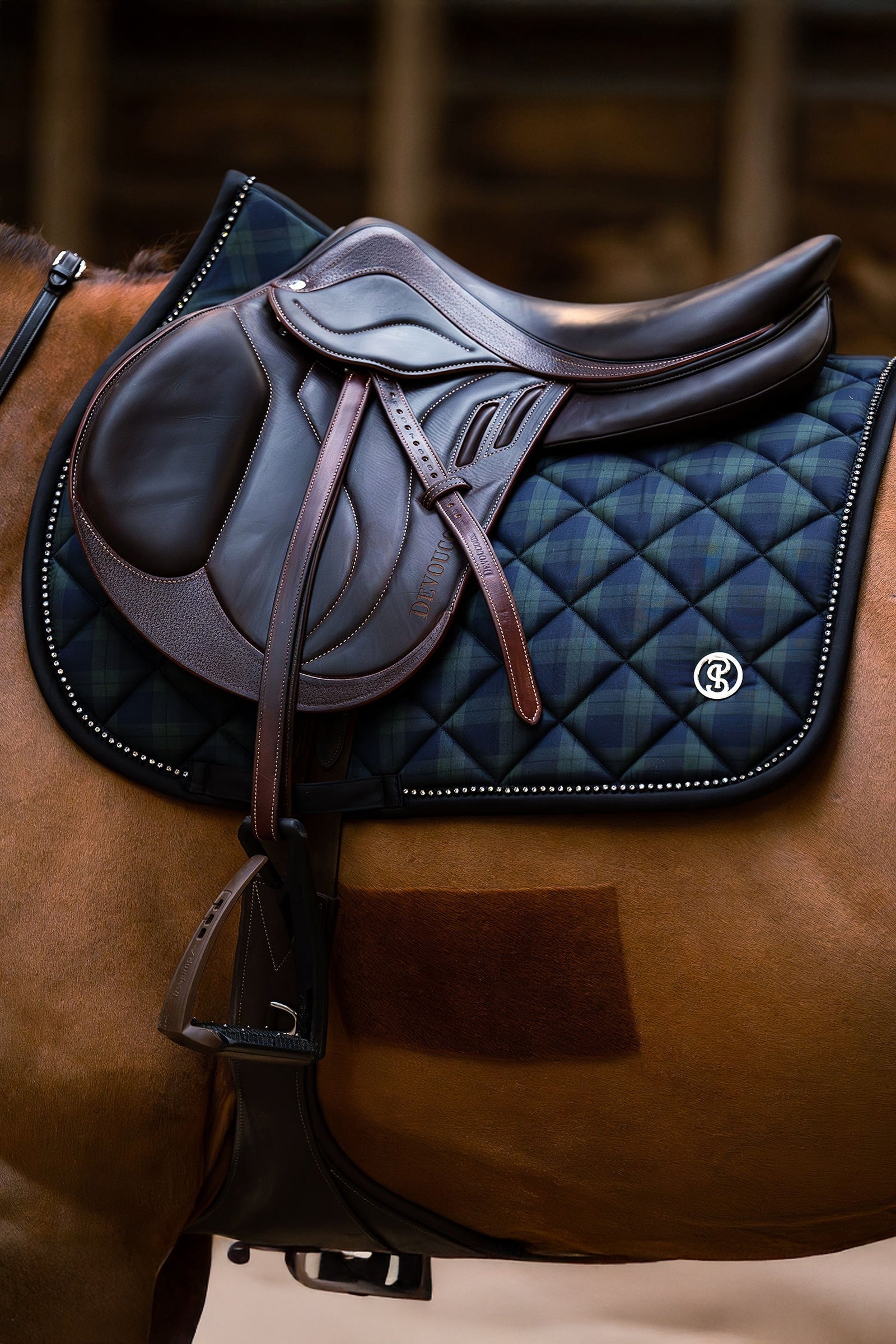 PS of Sweden Checked Jumping Saddle Pad Saddle Pads