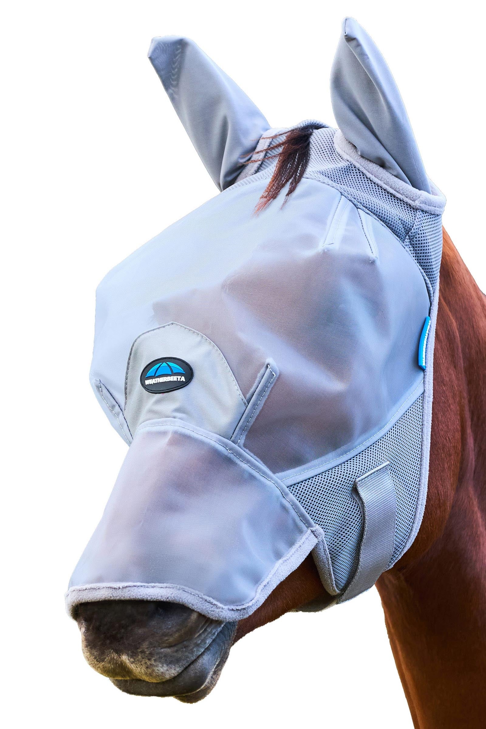 Weatherbeeta Comfitec Fine Mesh Fluemaske med ører og nese Fluebeskyttelse til hest