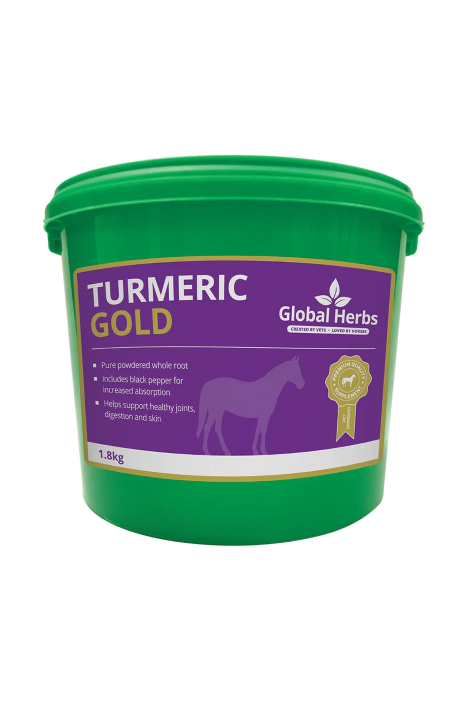 Global Herbs Turmeric Gold, 1,8 kilo Horse Feed & Nutrition