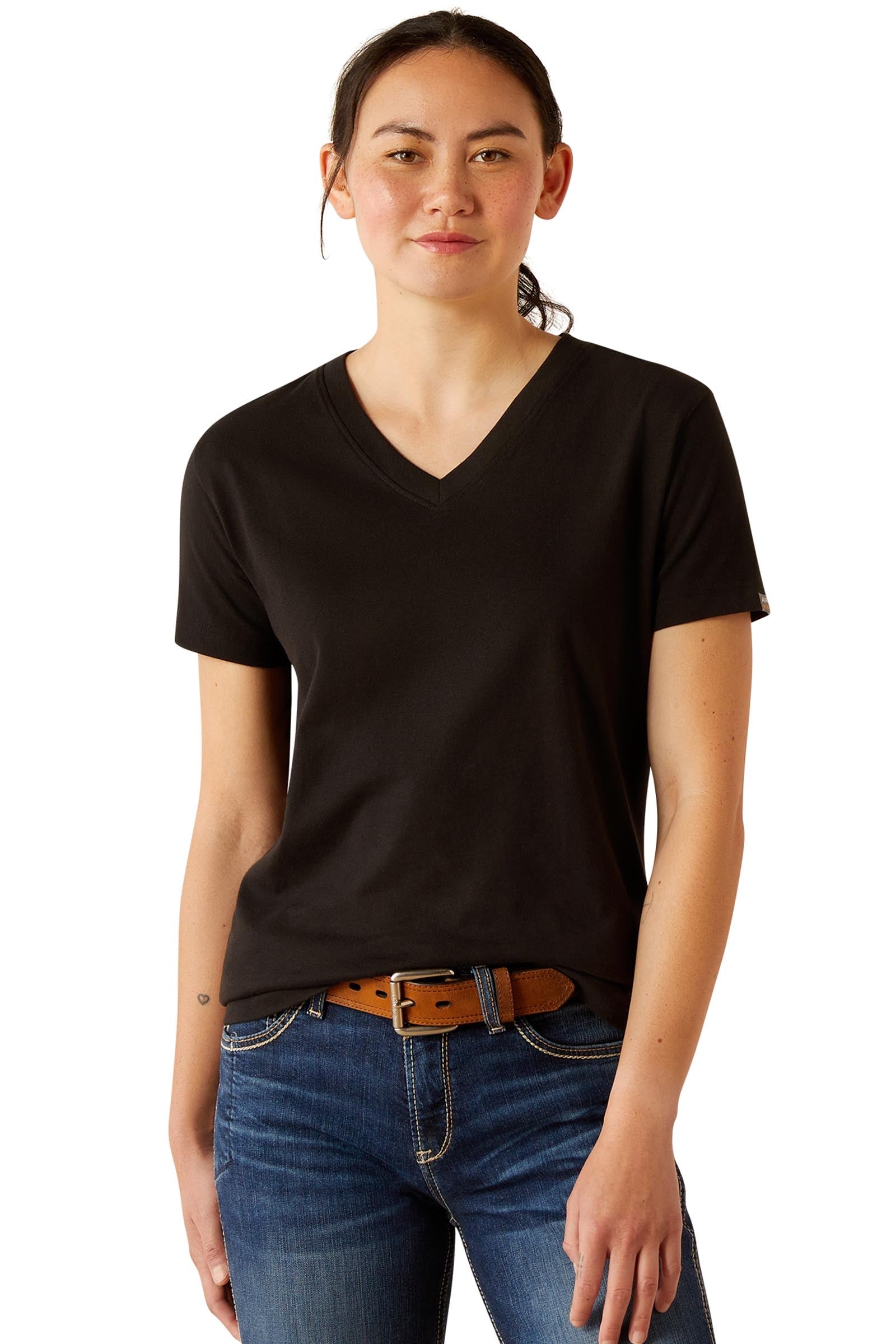 Ariat Women's Rebar Cotton Strong Standard V-Neck T-Shirt Women’s Riding Clothing