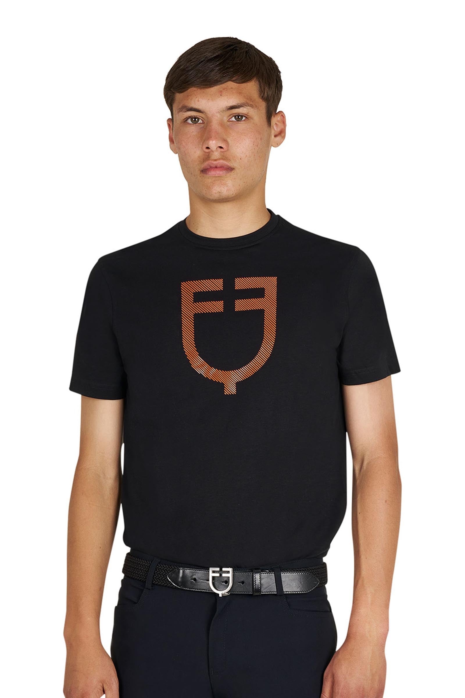 Equestro SS2026 Herre basic T-skjorte med blank logo Rideklær til dame