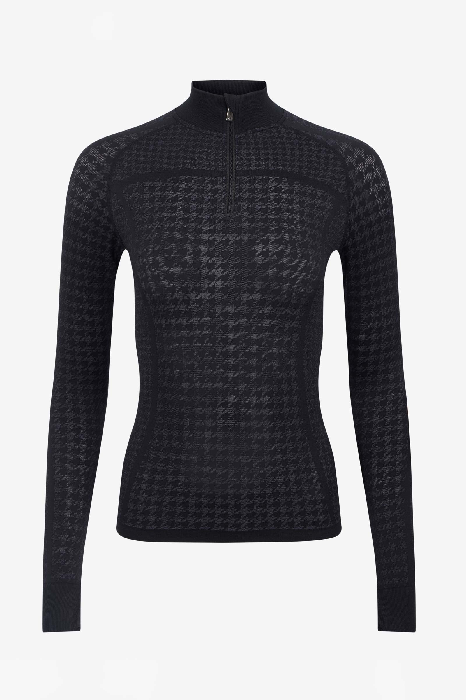 LeMieux Lemieux Aspen Houndstooth Top with Quarter Zip Rideklær til dame