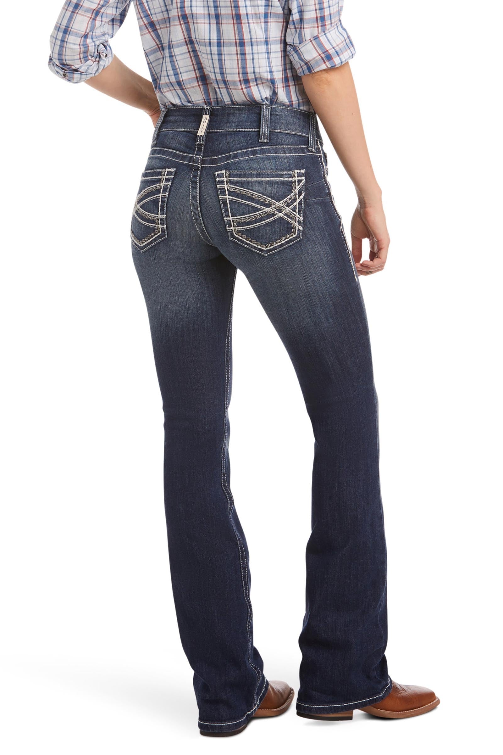 Ariat R.E.A.L. Mid Rise Stretch Entwined bootcut-jeans til dame Womens Breeches
