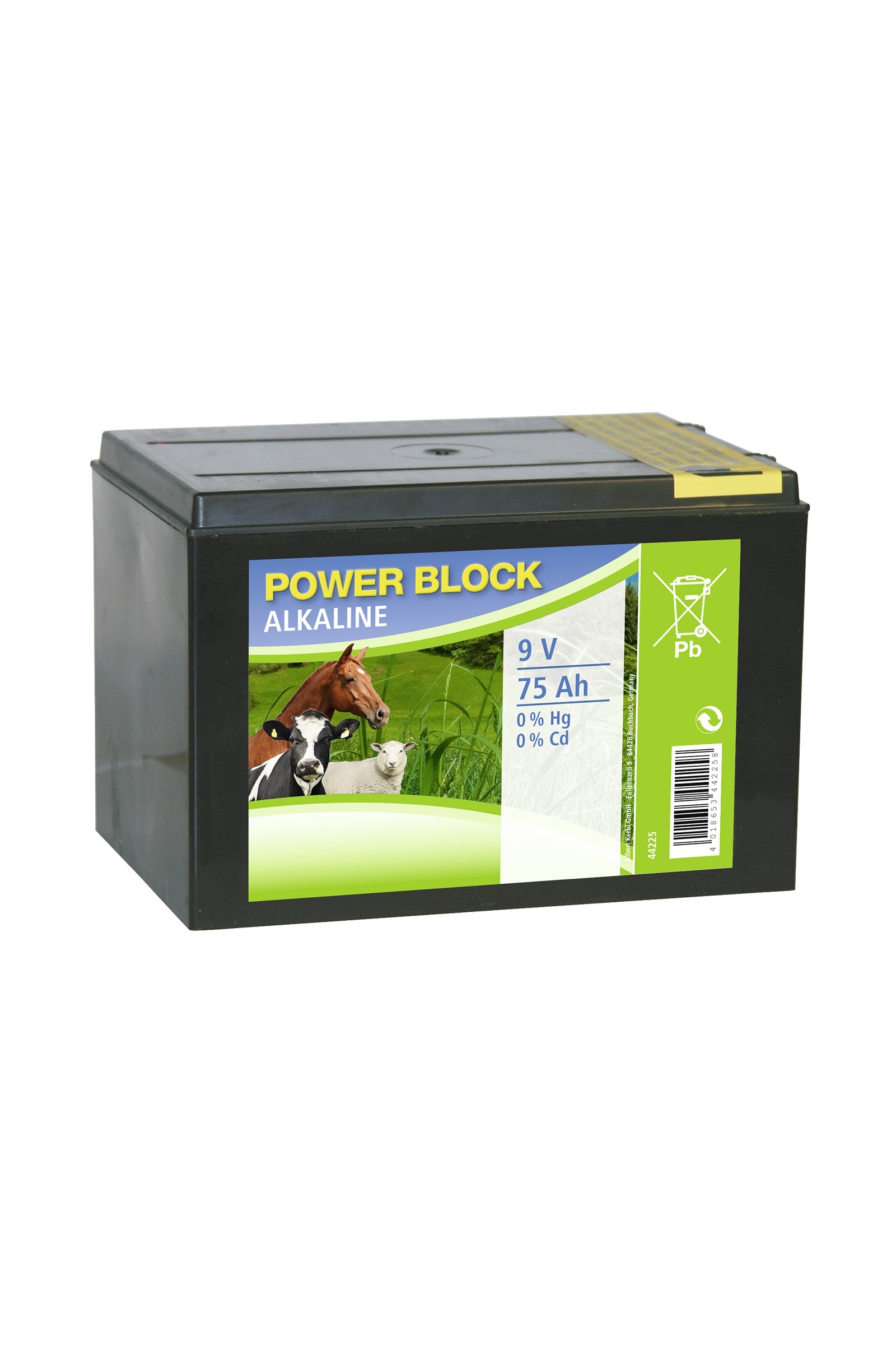Corral CORRAL alkalisk tørrbatteri Power Block, 9 V, 75 Ah, lite hus Elektrisk gjerdeutstyr