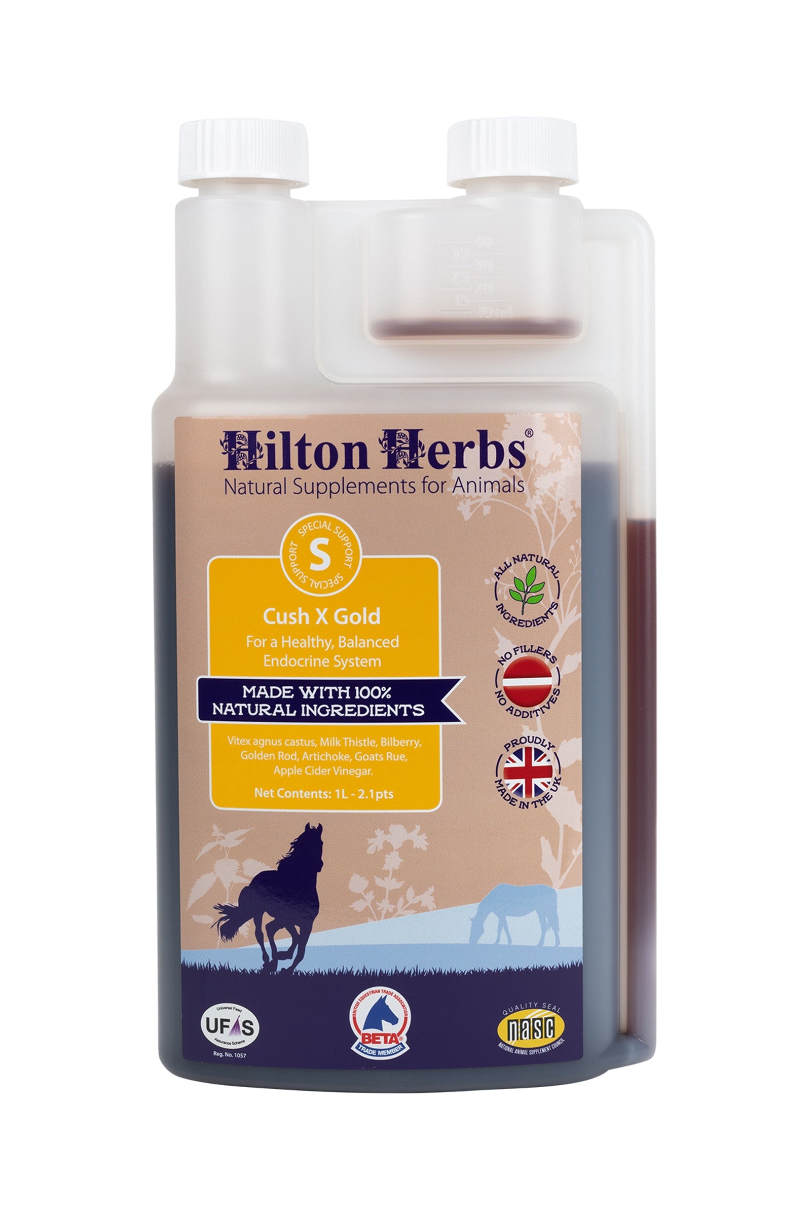 Hilton Herbs HiltonHerbs Cush X Gold 1 liter Horse Feed & Nutrition