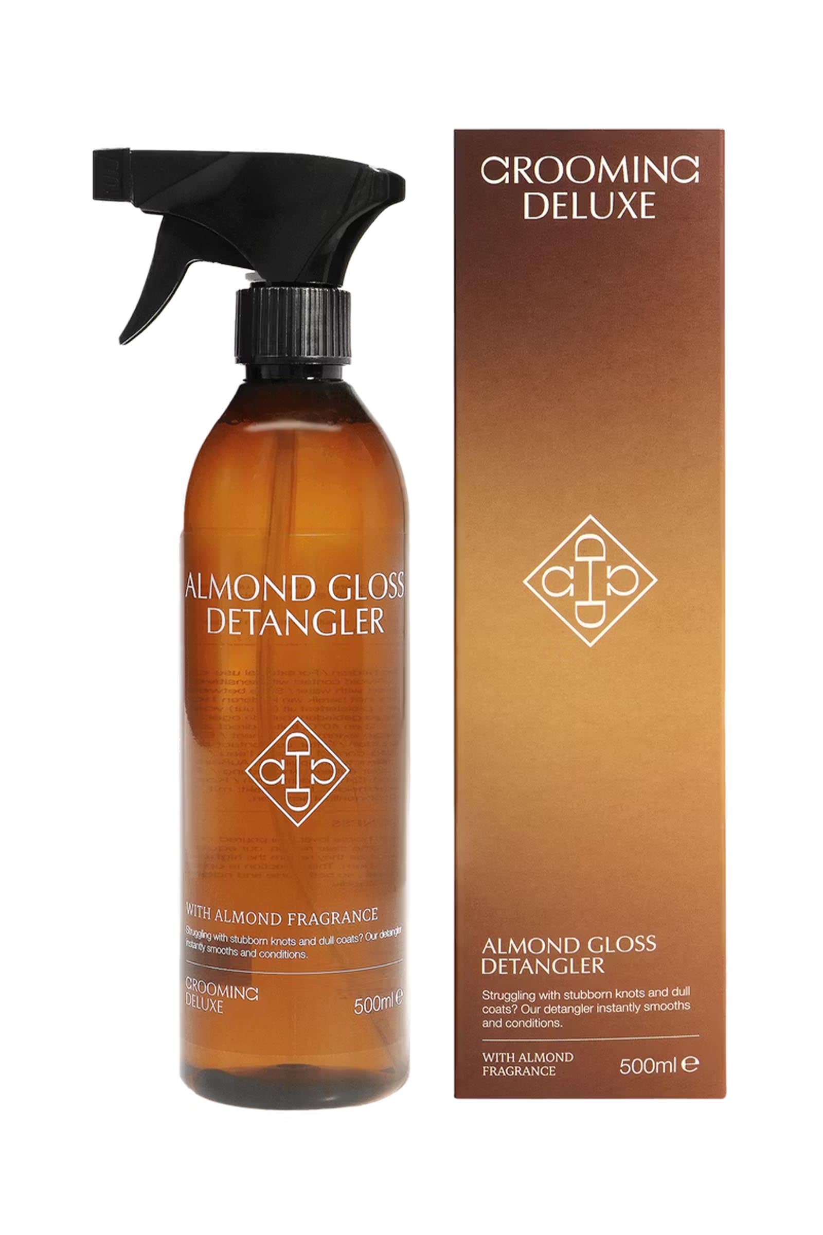 Grooming Deluxe Almond Gloss detangler, 500 ml Hestepleie