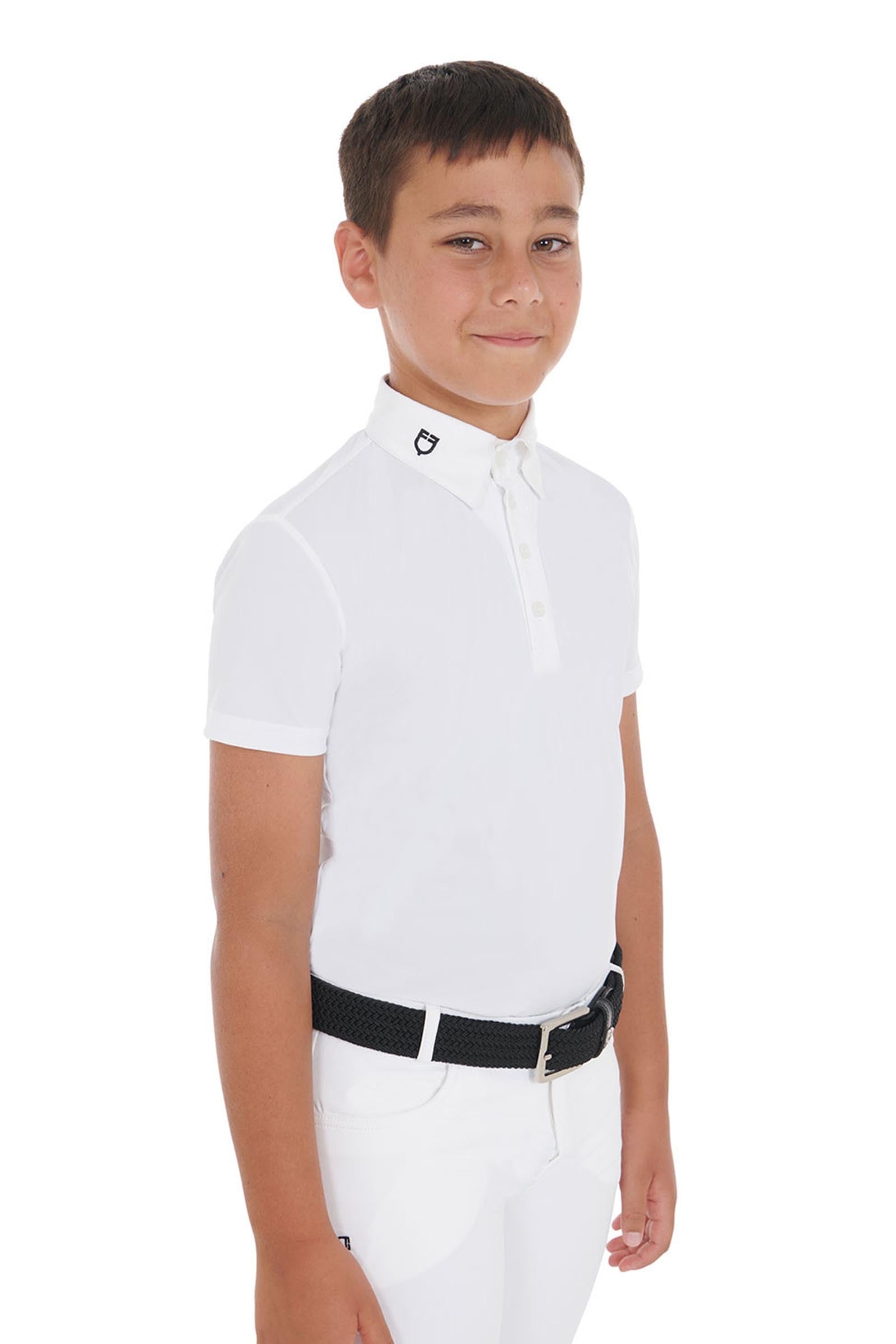 Equestro Boys' Slim Fit Competition Polo Shirt With Four Buttons Kids Apparel