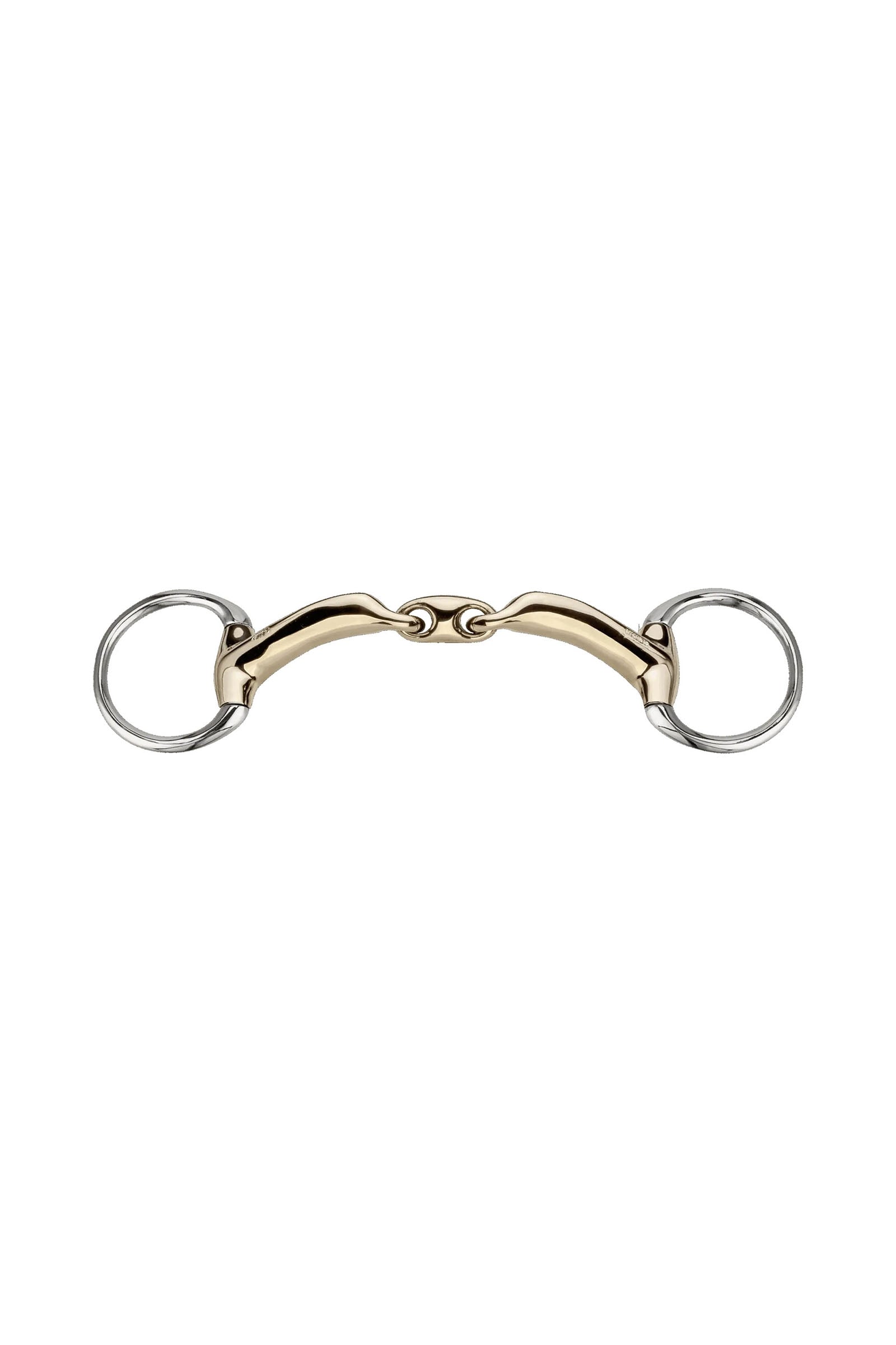 Sprenger Novocontact eggbutt underlagsbitt D-ring, dobbelt leddet, 14 mm, Sensogan Bitt