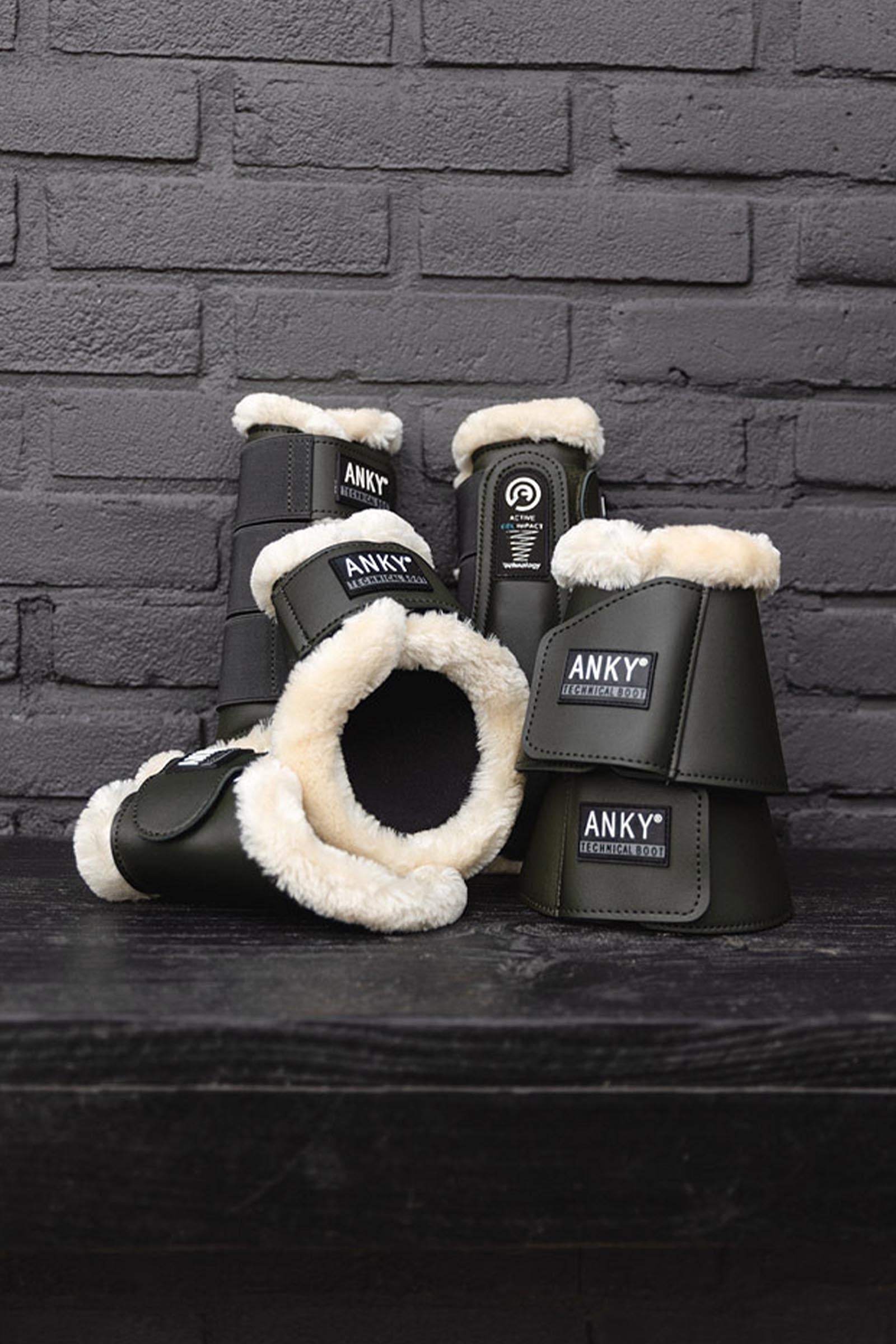 Anky ANKY Bell Boots With Neoprene Lining & Faux Fur Leg Protection & Hoof Protection for Horses