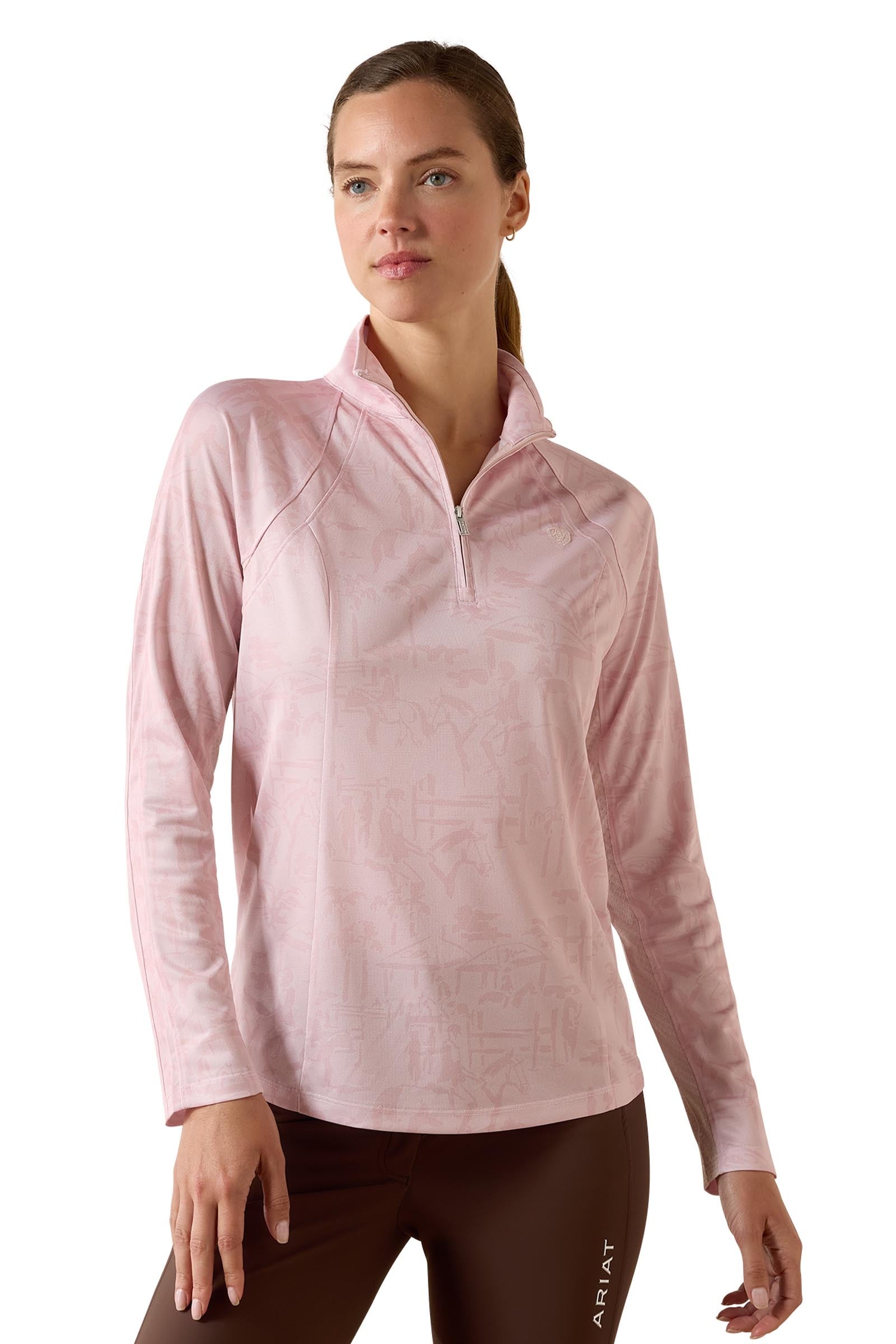 Ariat Women's Sunstopper 3.0 1/4 Zip Baselayer Rideklær til dame
