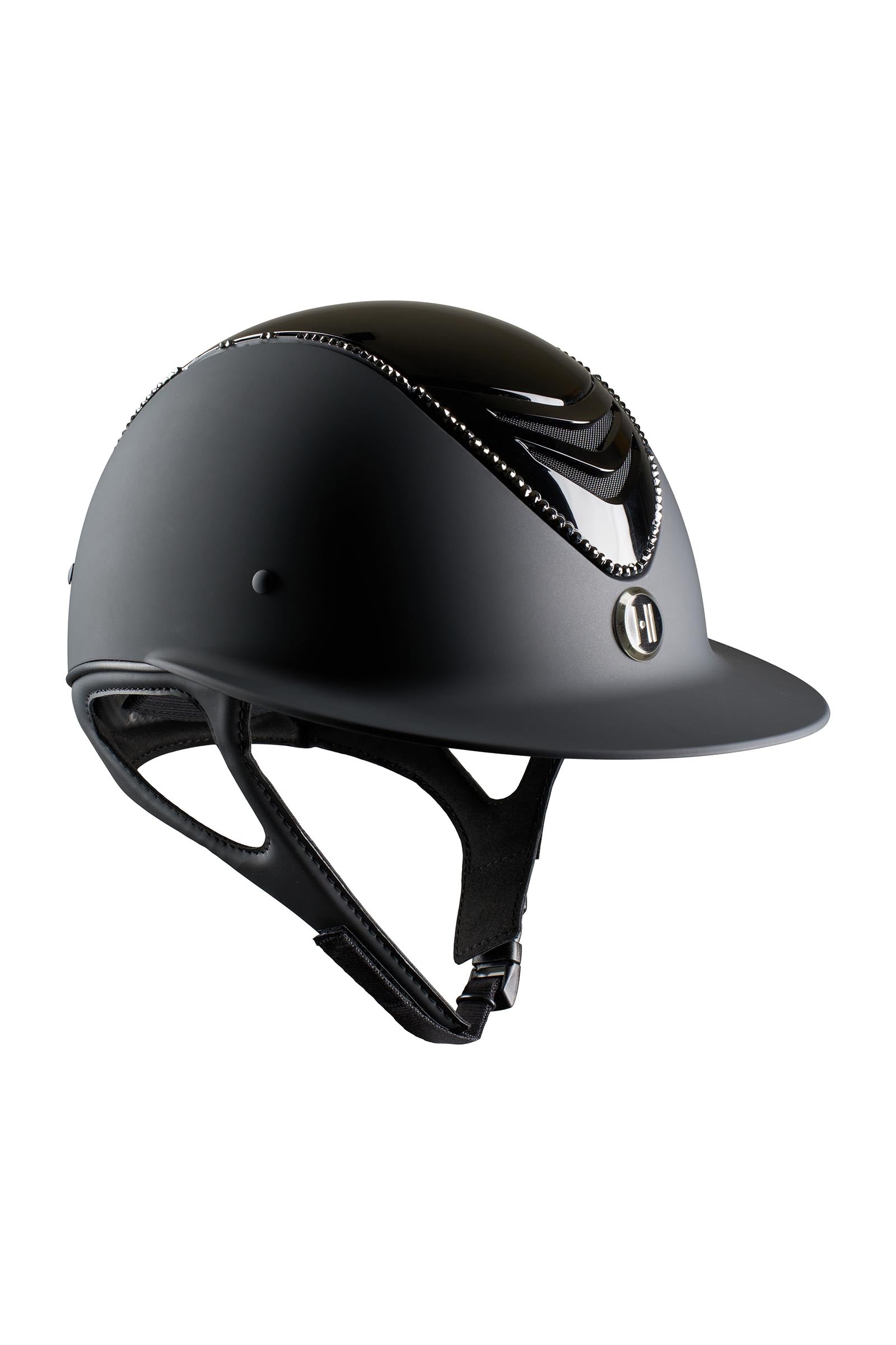 OneK Avancé Lux Matt, Glossy Top, Swarovski Riding Helmet Ridehjelm & sikkerhetsvest