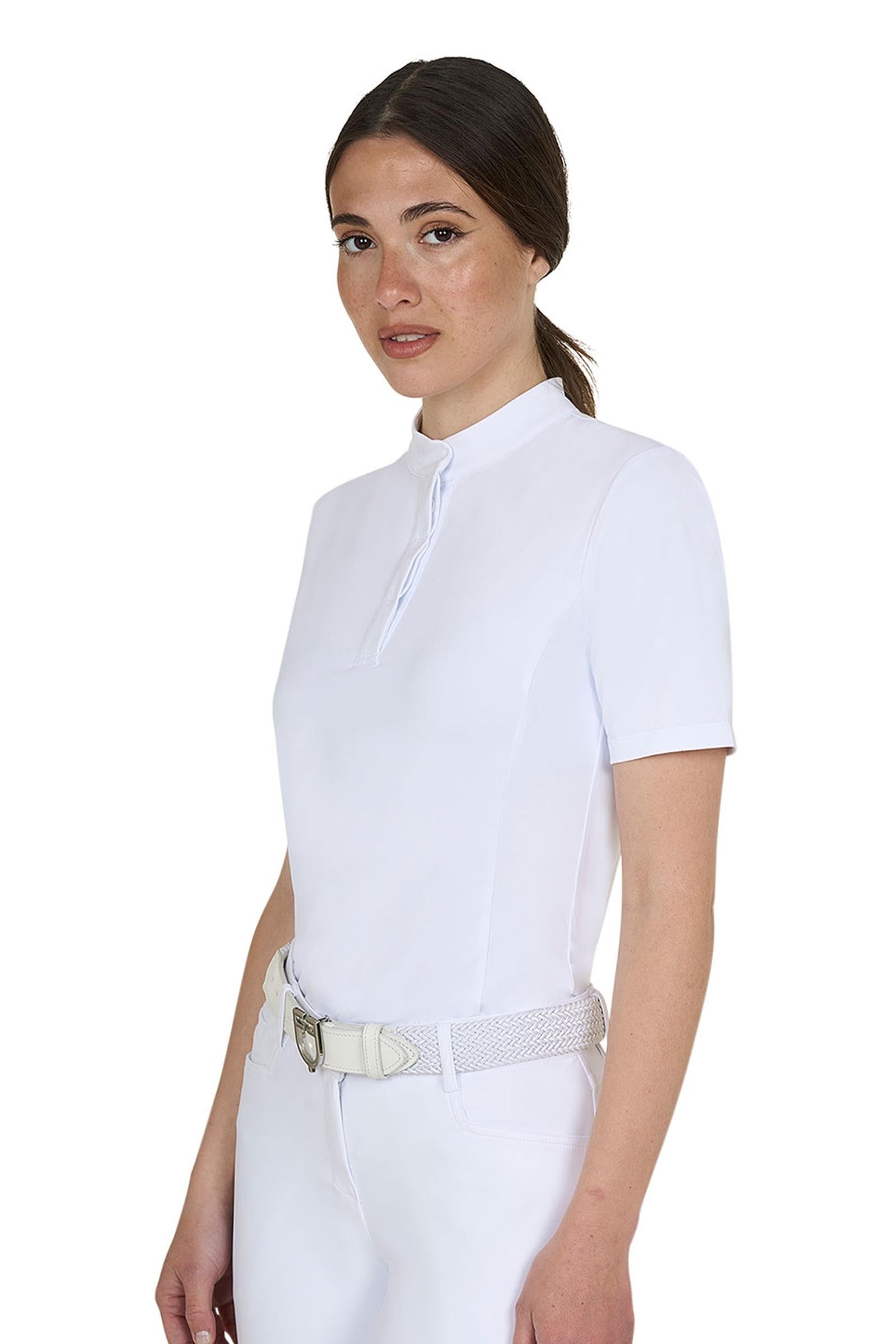 Equestro SS2026 Women's Basic Competition Polo Shirt SS Buttons Rideklær til dame