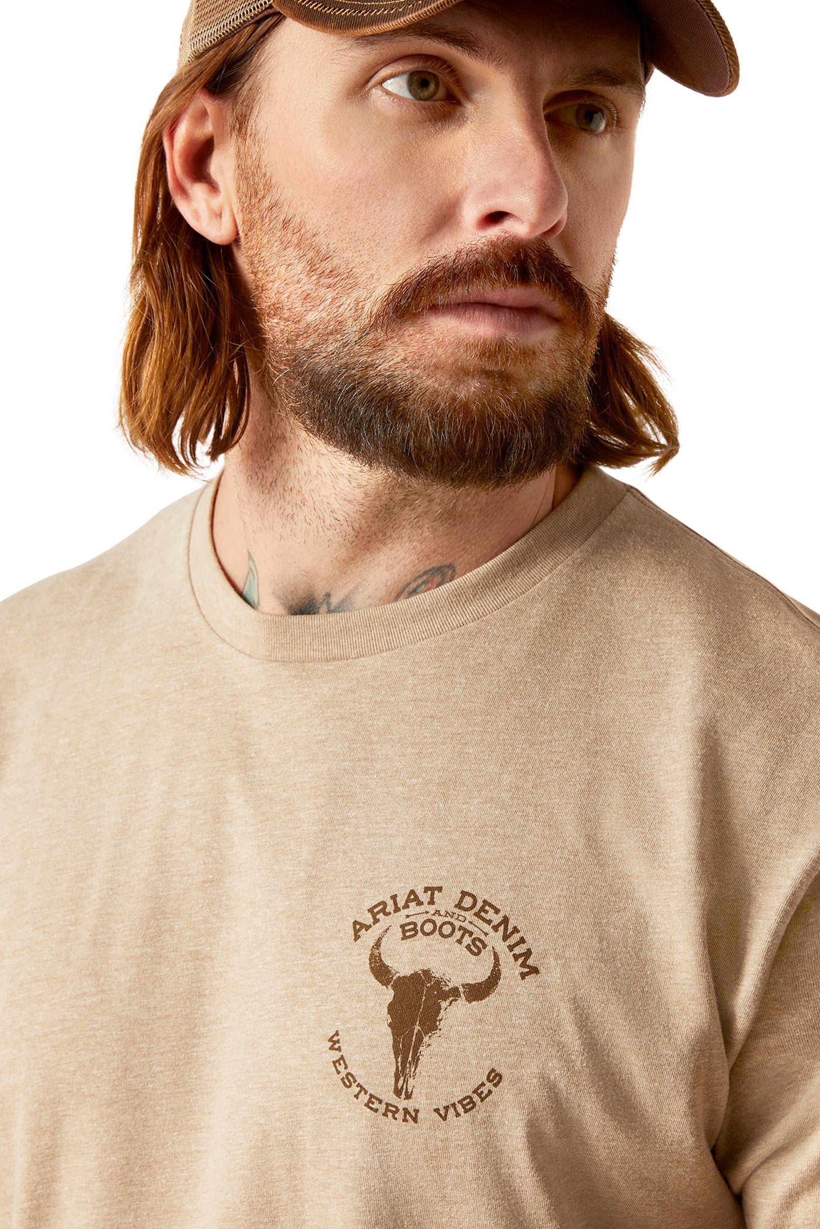 Ariat Bison Skull Men's T-Shirt Mens Riding Clothing