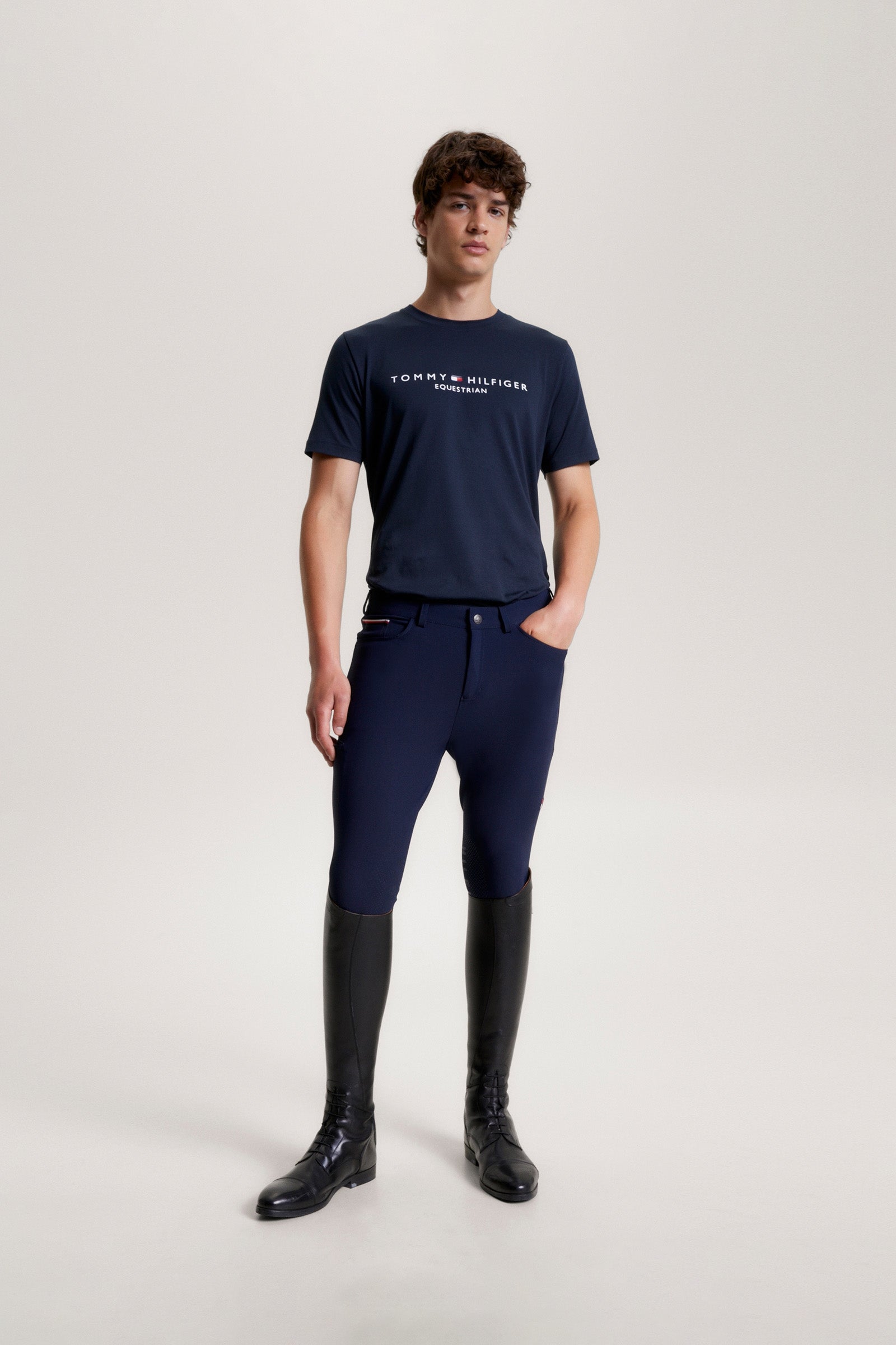Tommy Hilfiger Equestrian Williamsburg Logo T-Shirt Short Sleeves Mens Riding Clothing