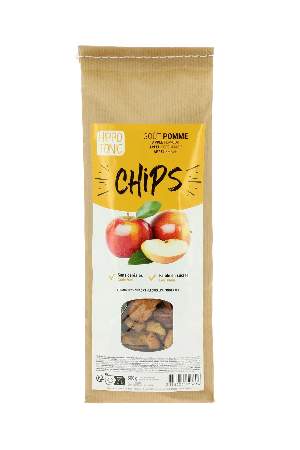 HIPPOTONIC eple chips til hester, 500 g Horse Feed & Nutrition