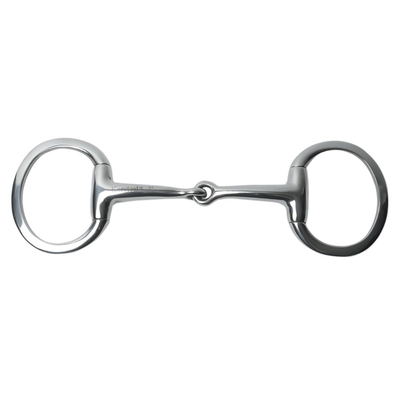 Korsteel muffebitt, meget lett, tynt munnstykke, flat ring Bitt