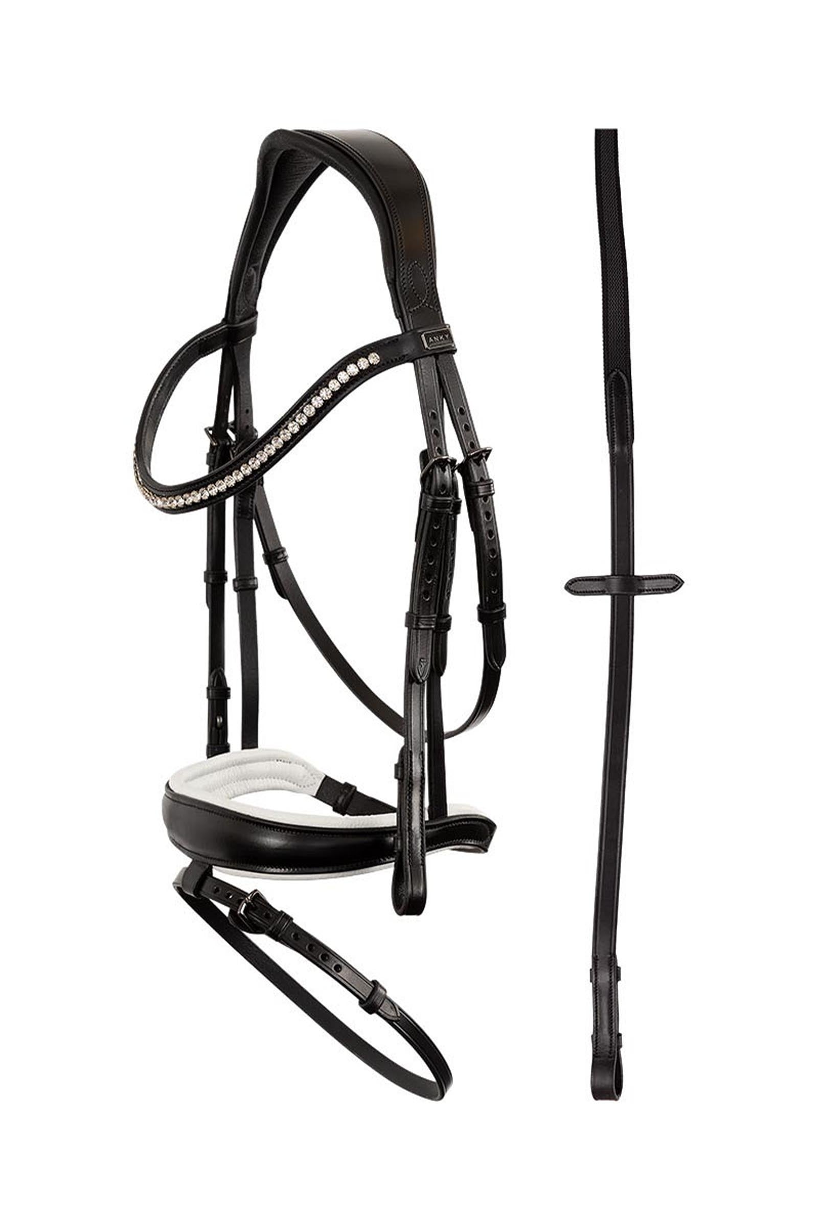Anky ANKY Anatomic Bridle With Flash Noseband, Padded Hodelag & Tøyler