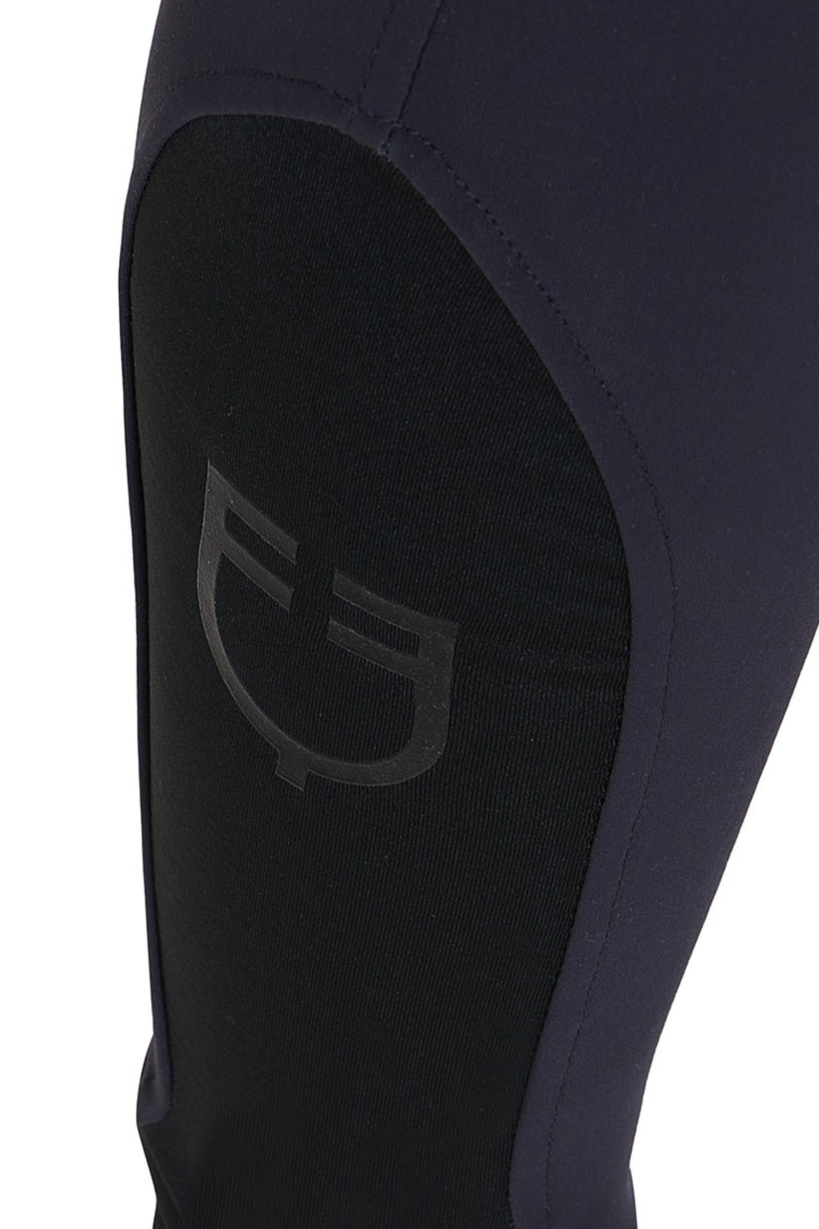 Equestro Men's Slim Fit Knee Grip Breeches With Logo Mens Riding Clothing