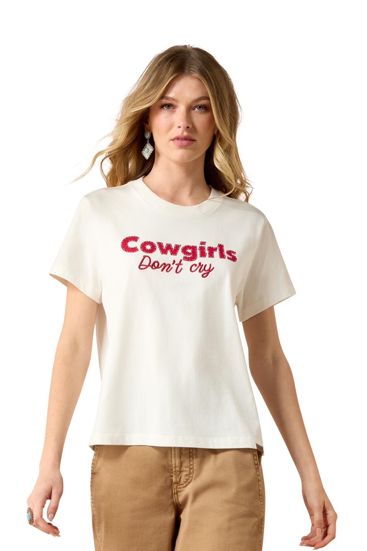 Ariat Dame Cowgirls Don't Cry T-skjorte Rideklær til dame