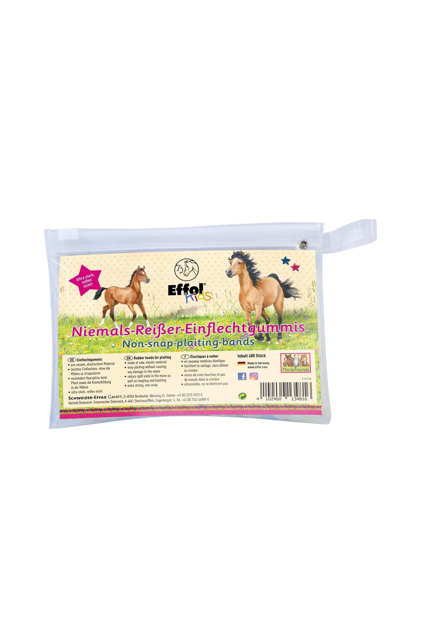 Effol Lids Slickbands, farget, 400 stk. Strigleutstyr
