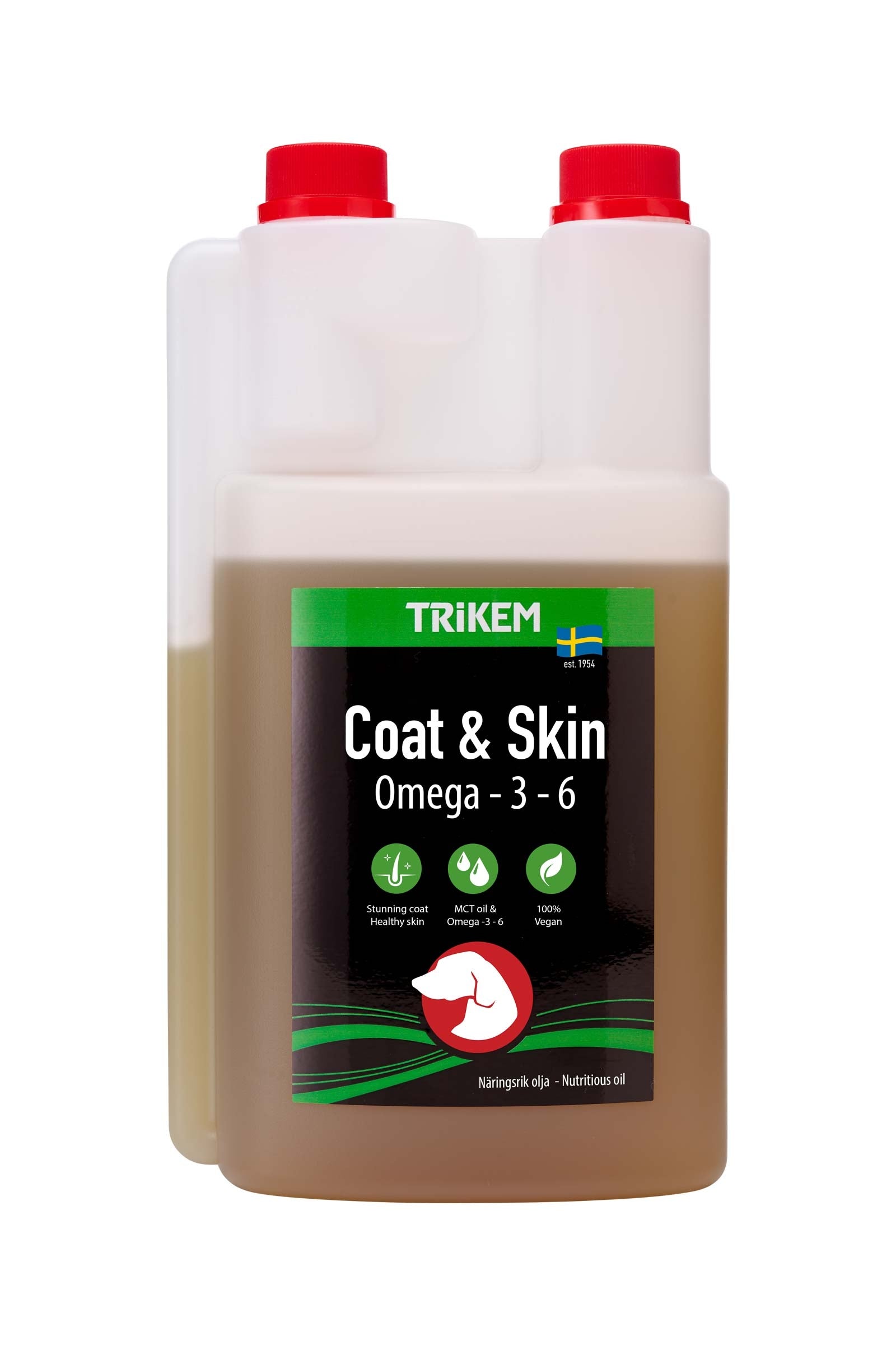 Trikem Coat & Skin olje fôrtilskudd for hunder, 500 ml Hundeutstyr