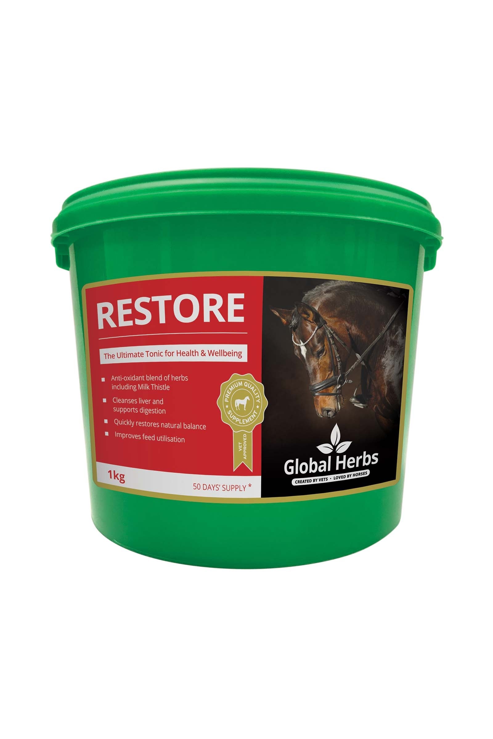 Global Herbs Restore, 1 kilo Horse Feed & Nutrition