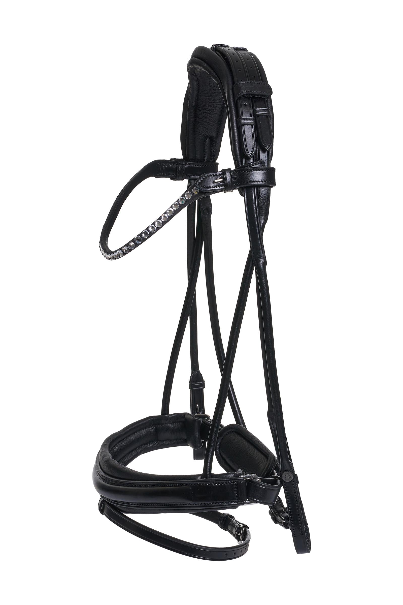 Catago Shay Round Stitched Bridle With Flash Hodelag & Tøyler