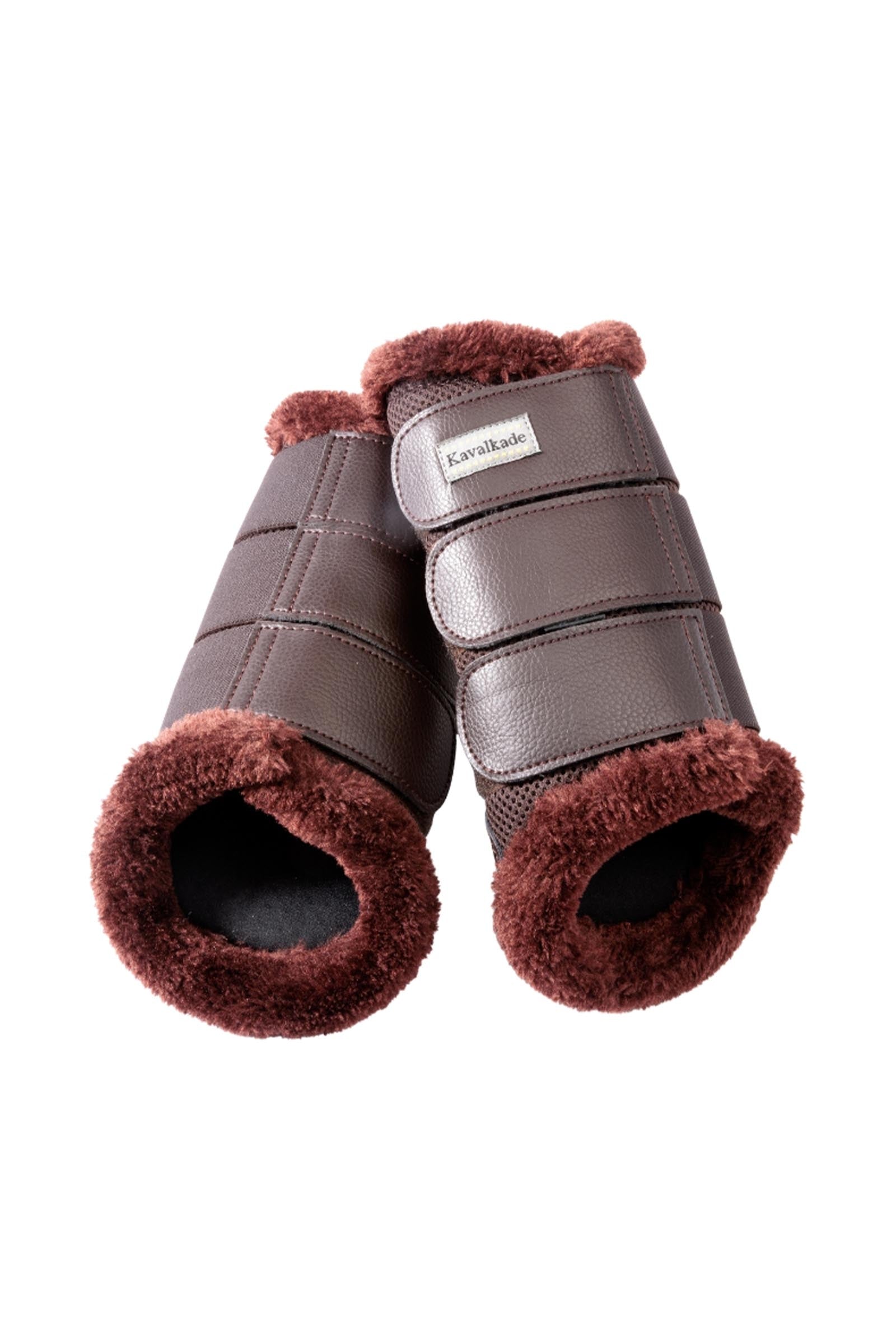 Kavalkade Anatomic Mesh Tendon Boots With Faux Fur Leg Protection & Hoof Protection for Horses