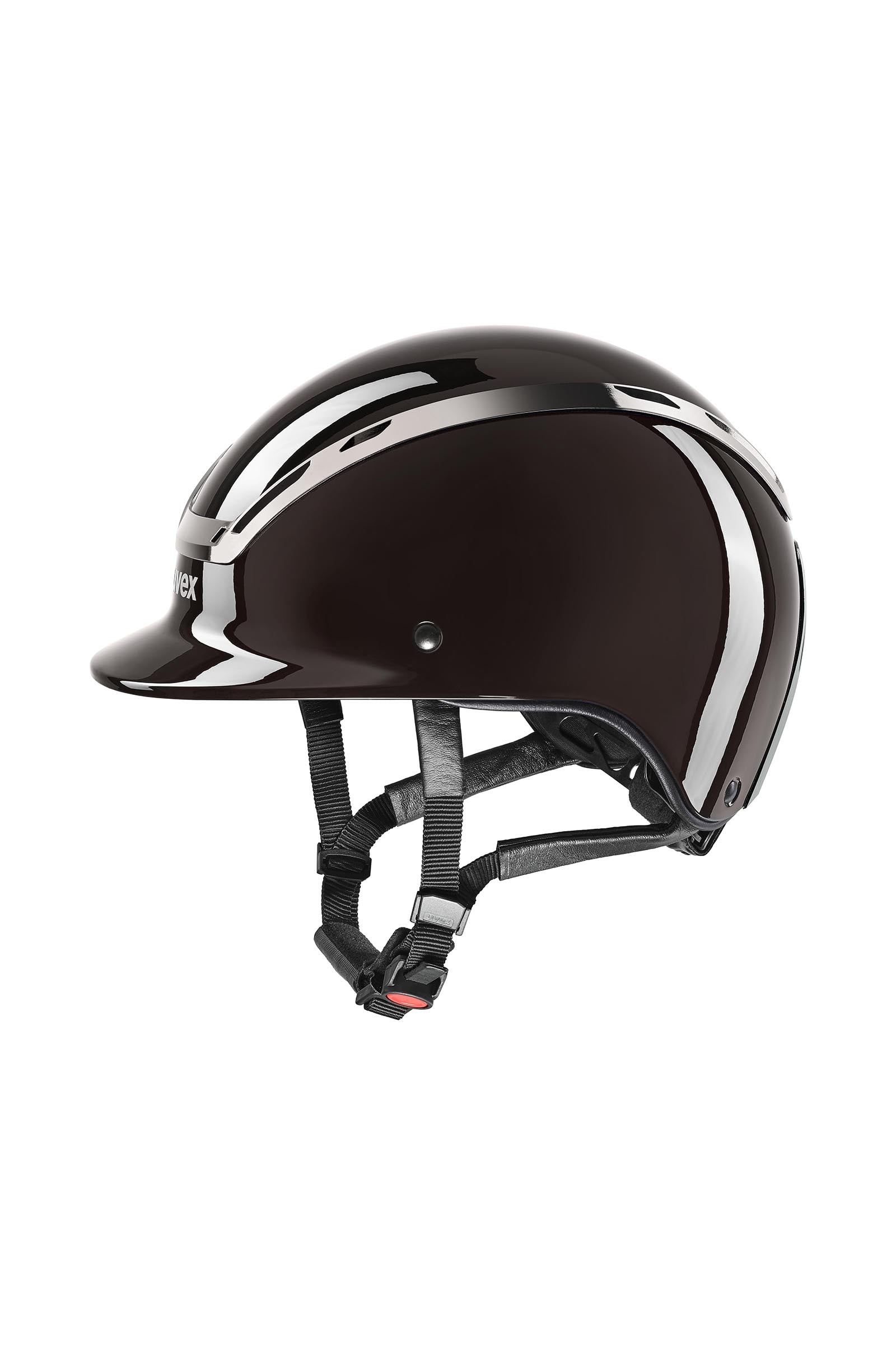 Uvex Exxeed Shiny Chrome Riding Helmet Safety Equipment