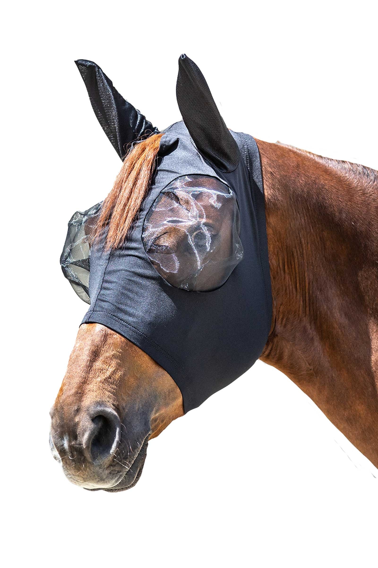 Waldhausen Puck Fly Mask With Zip and  UV-Protection Antifly Protection for Horses
