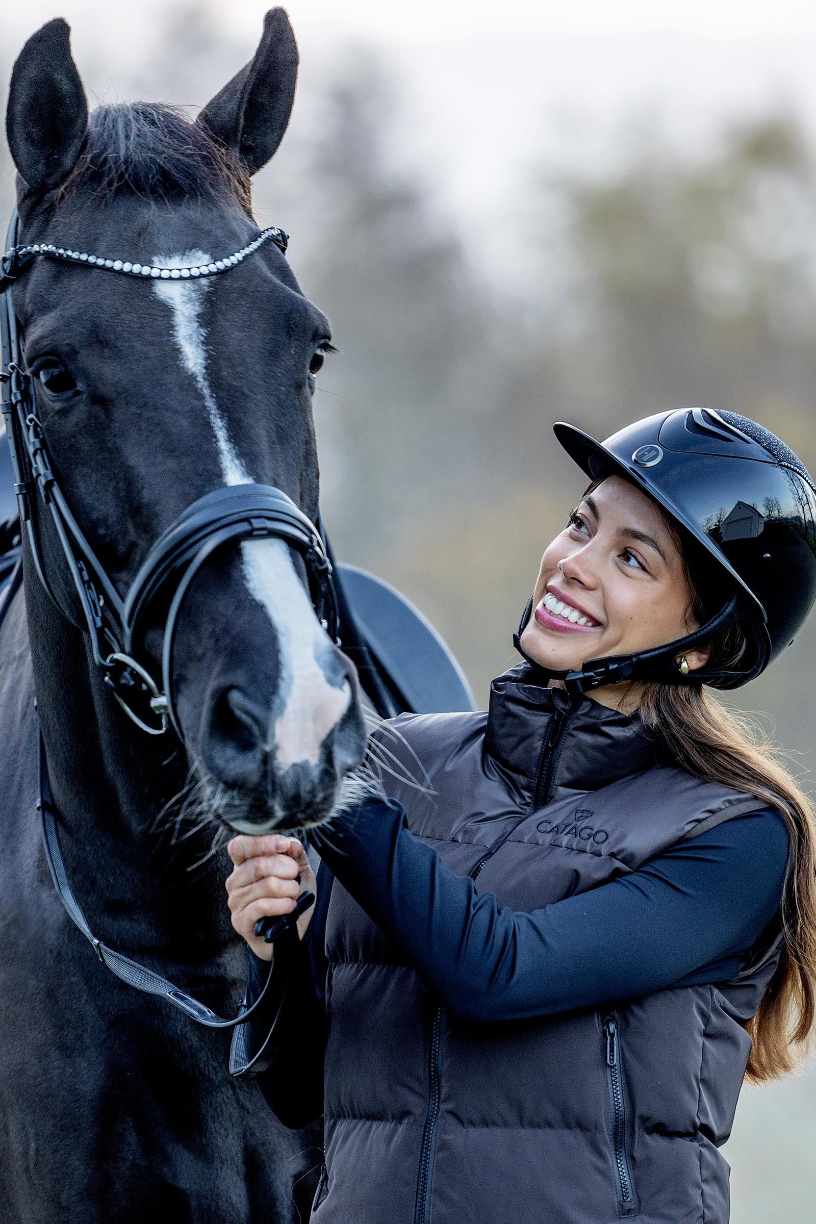 OneK Avance Glossy Glitter Riding Helmet Safety Equipment