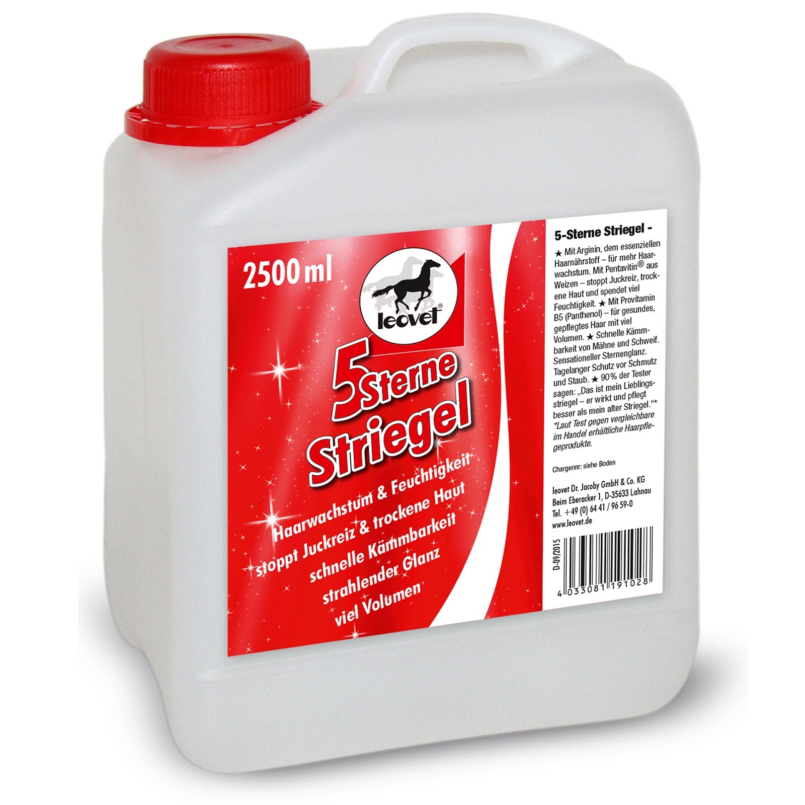 Leovet 5-Sterne Striegel, 2500 ml Hestepleie