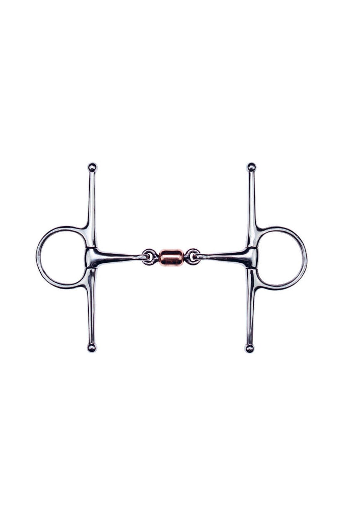 Feeling FEELING Full Cheek Snaffle, Double Jointed with Copper Roller (L: 180 mm) Horse Bits
