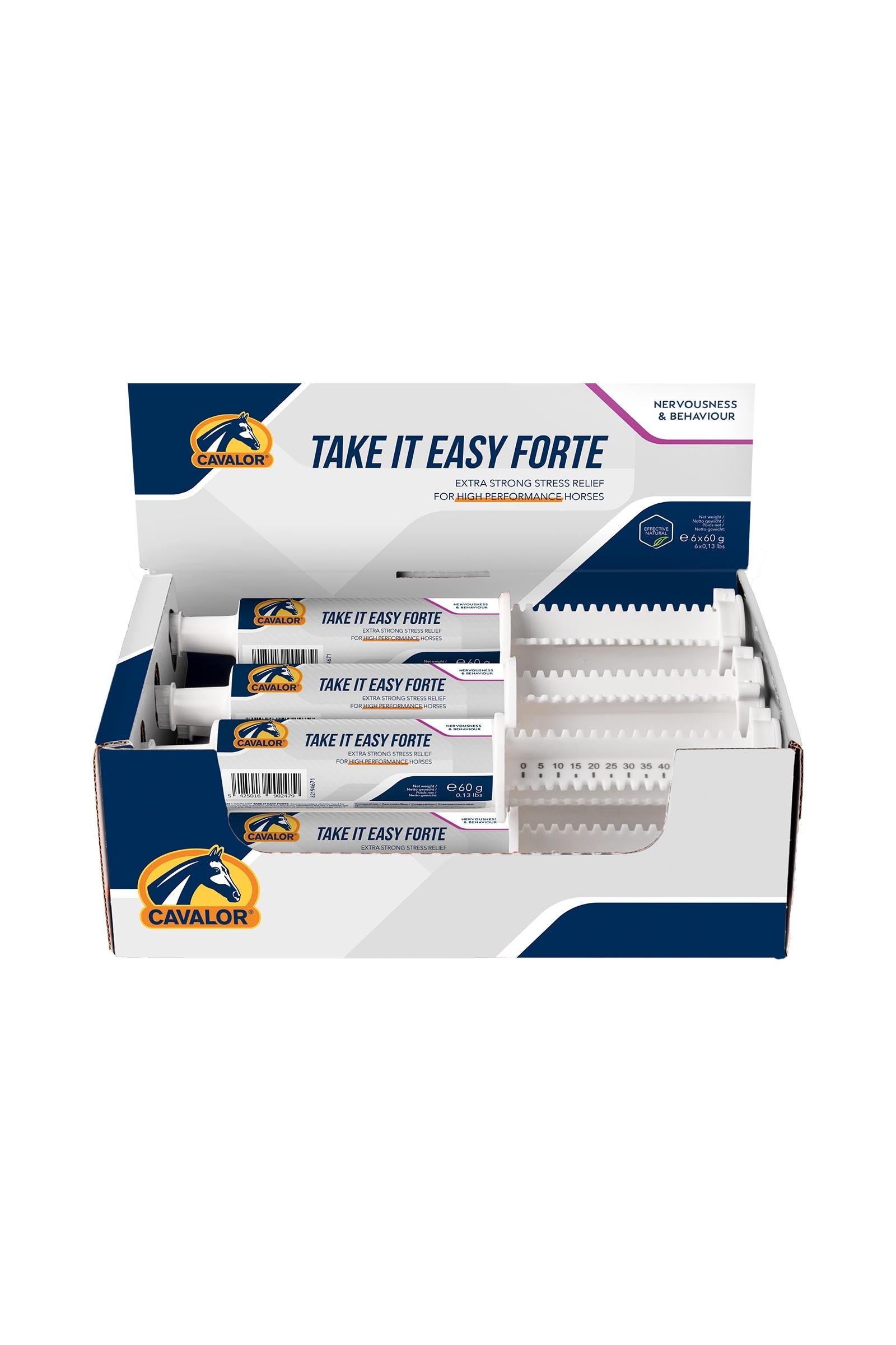 Cavalor Take It Easy Forte, avslapning, (6 x 60 g) Horse Feed & Nutrition