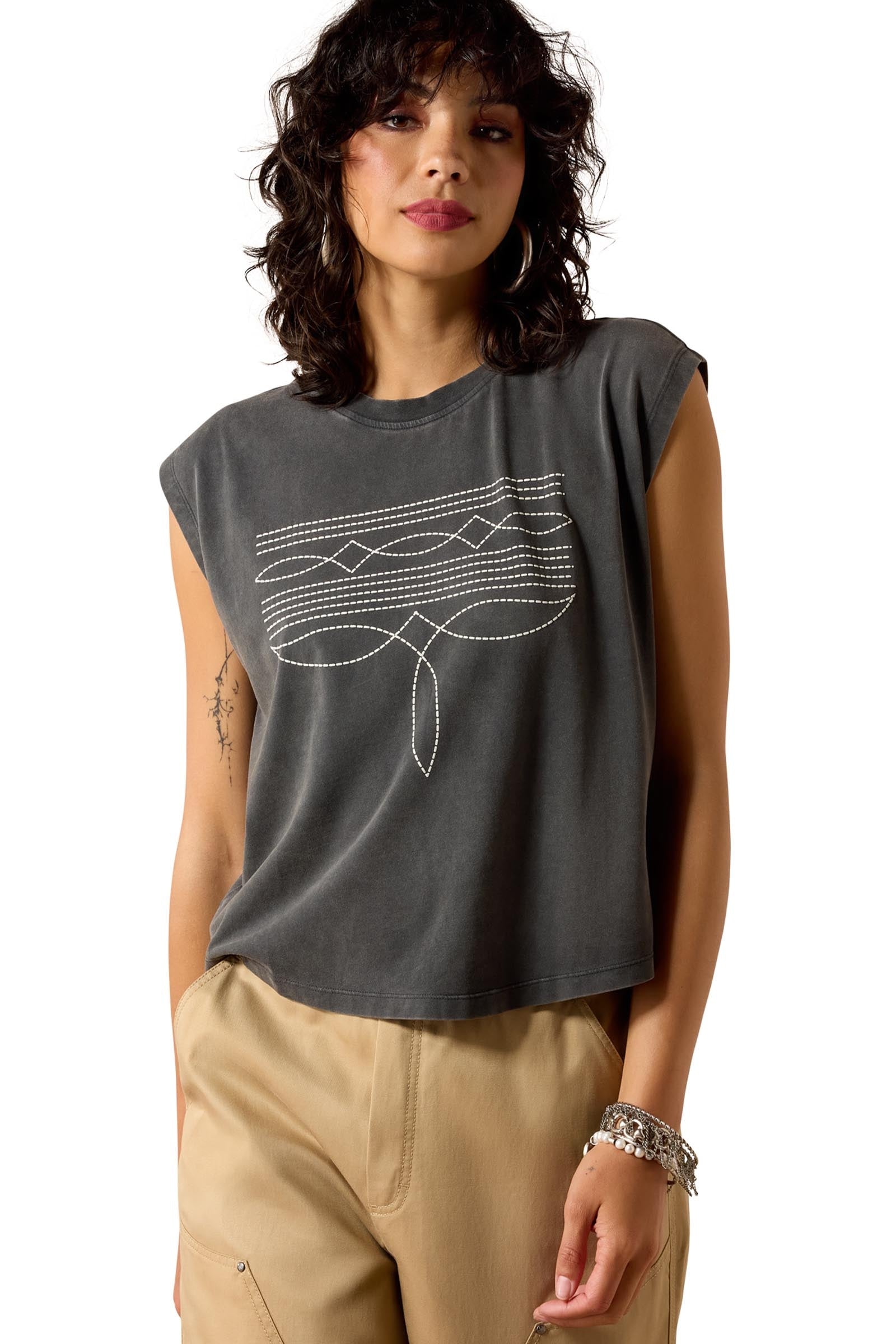 Ariat Women's Dallas Cropped T-Shirt Rideklær til dame