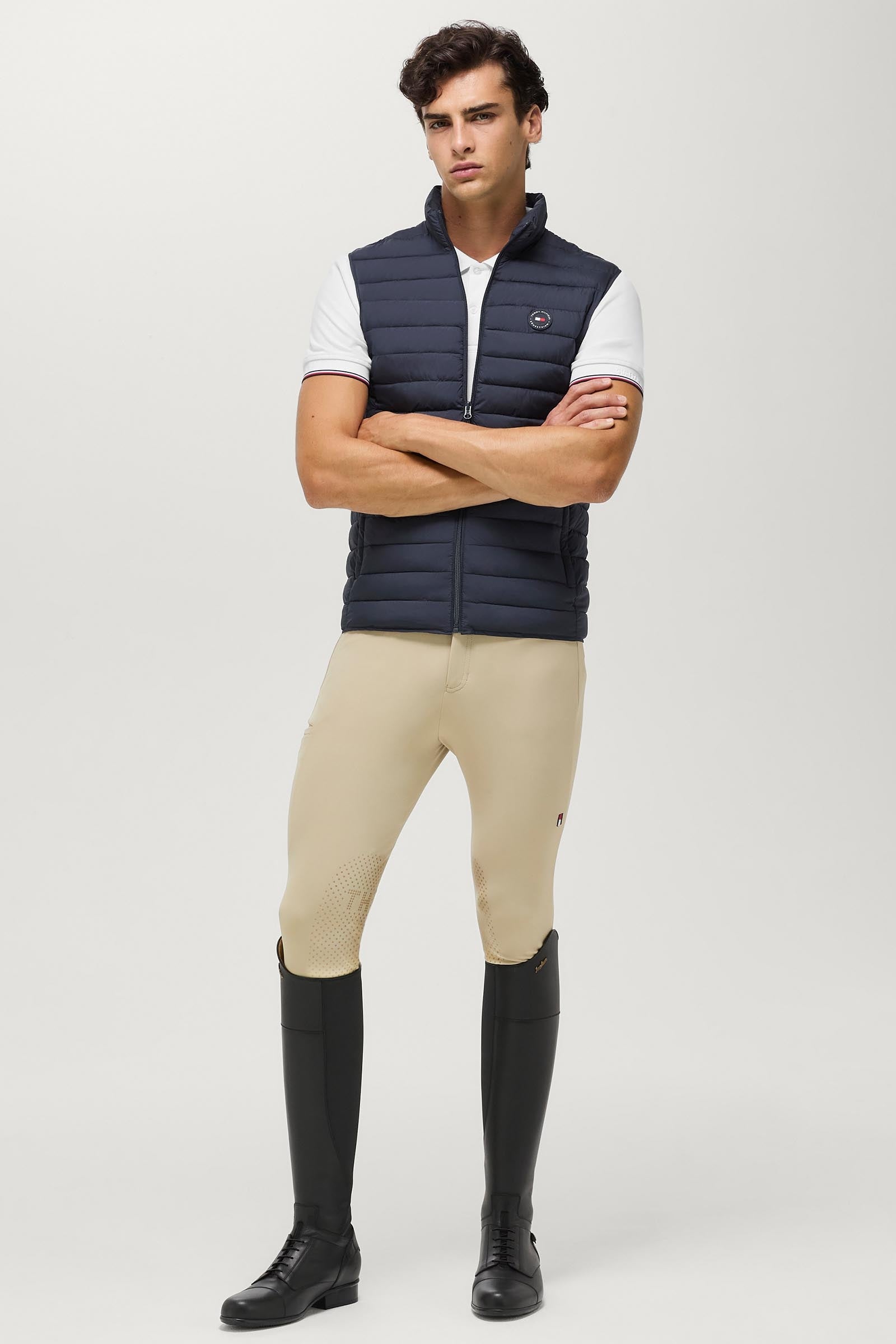 Tommy Hilfiger Equestrian Montero Men's Quilted Vest Mens Riding Clothing