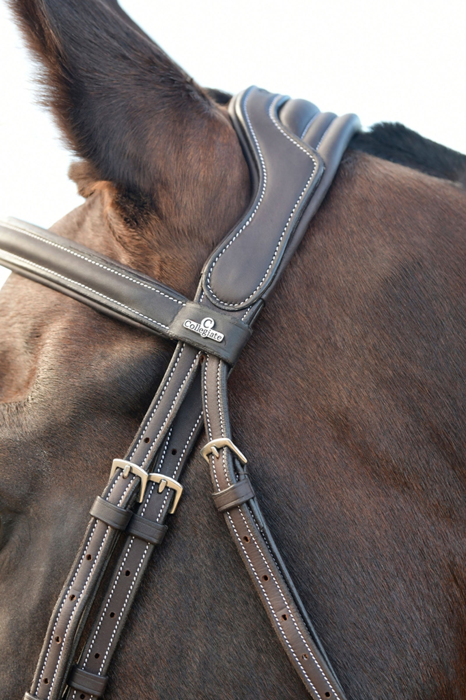 Collegiate Comfitec Opulux Fancy Stitch Padded Hanoverian Bridle Bridles & Reins