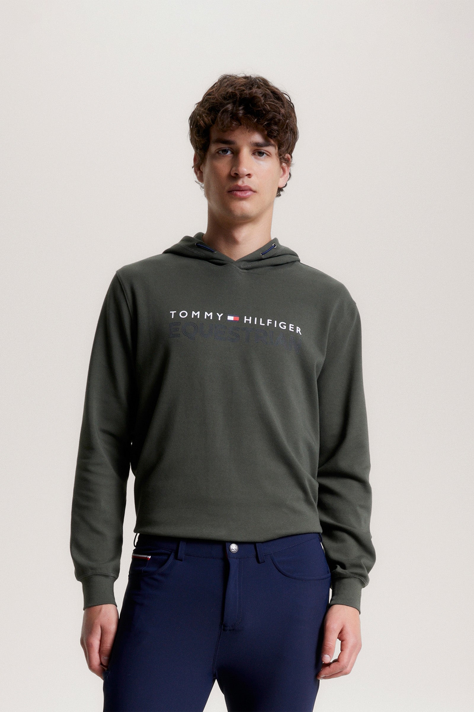 Tommy Hilfiger Equestrian London Logo Fleece Hoodie Mens Riding Clothing