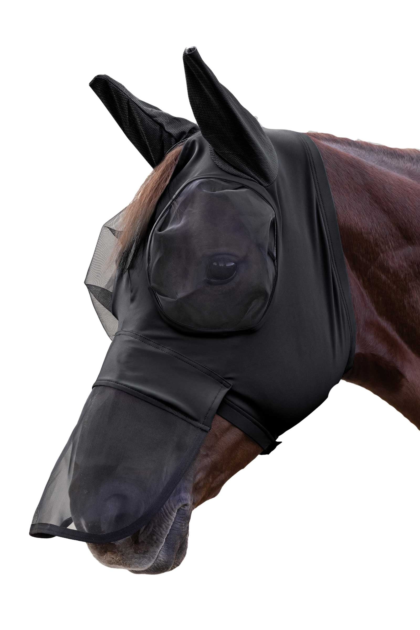 Waldhausen Puck fluemaske med nesebeskyttelse og UV-beskyttelse Fluebeskyttelse til hest