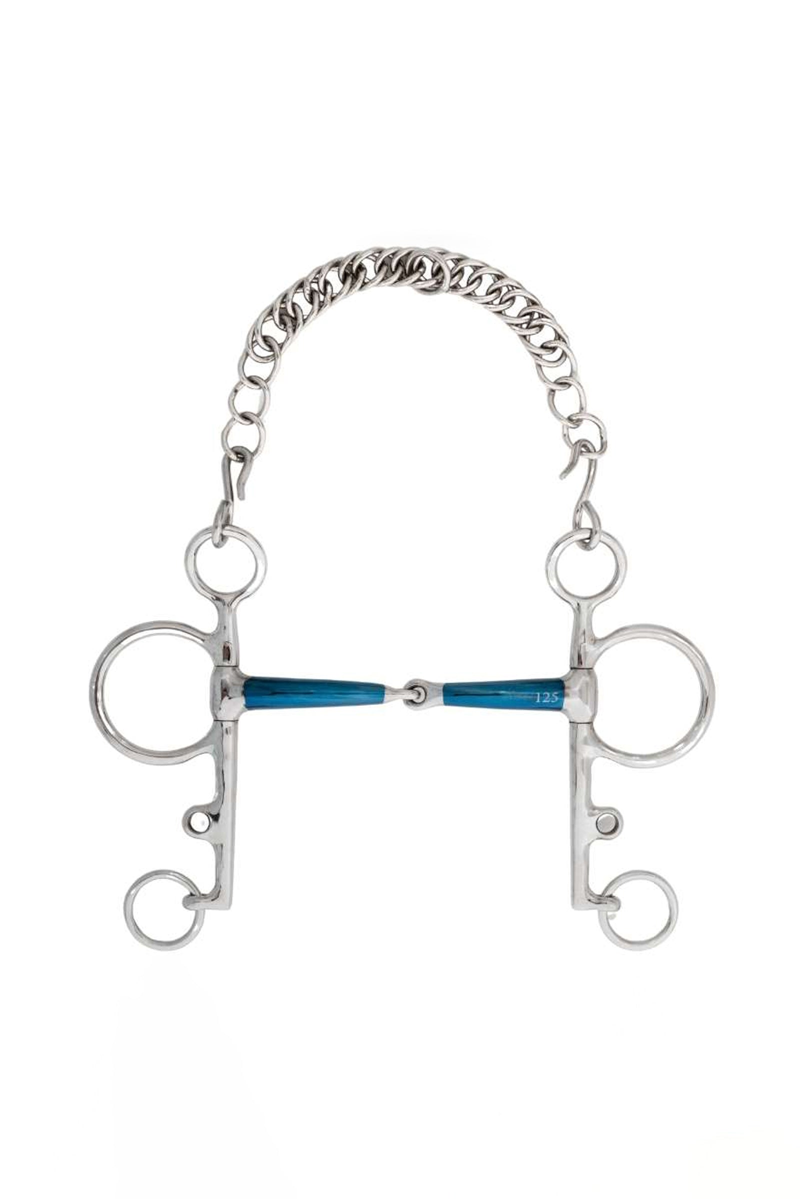 Kavalkade ergonomisk pelham-bitt, enkelledd, lang, 14 mm Bitt