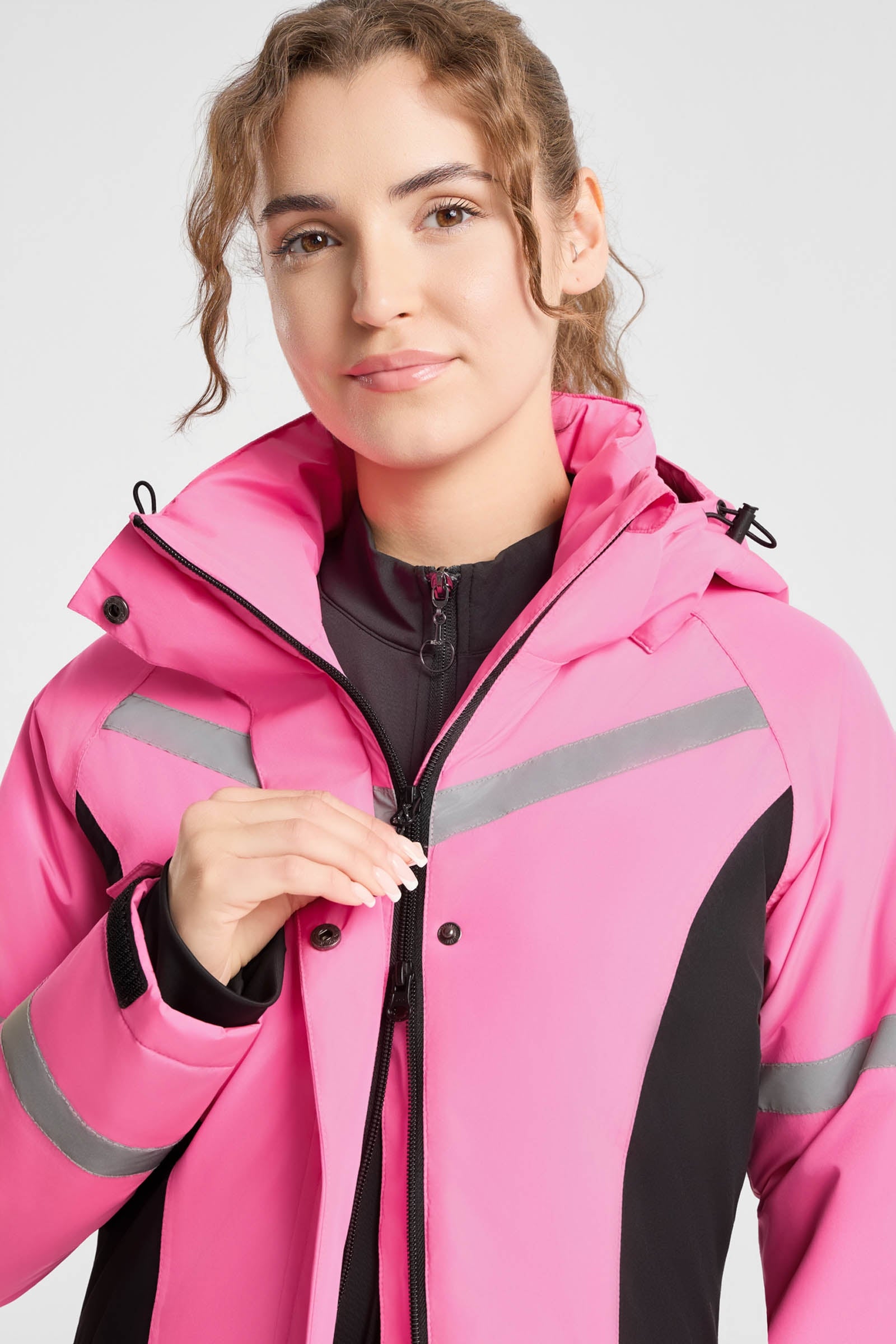 Horze Amaya Women's Hi-Vis Waterproof Coat Women’s Riding Clothing