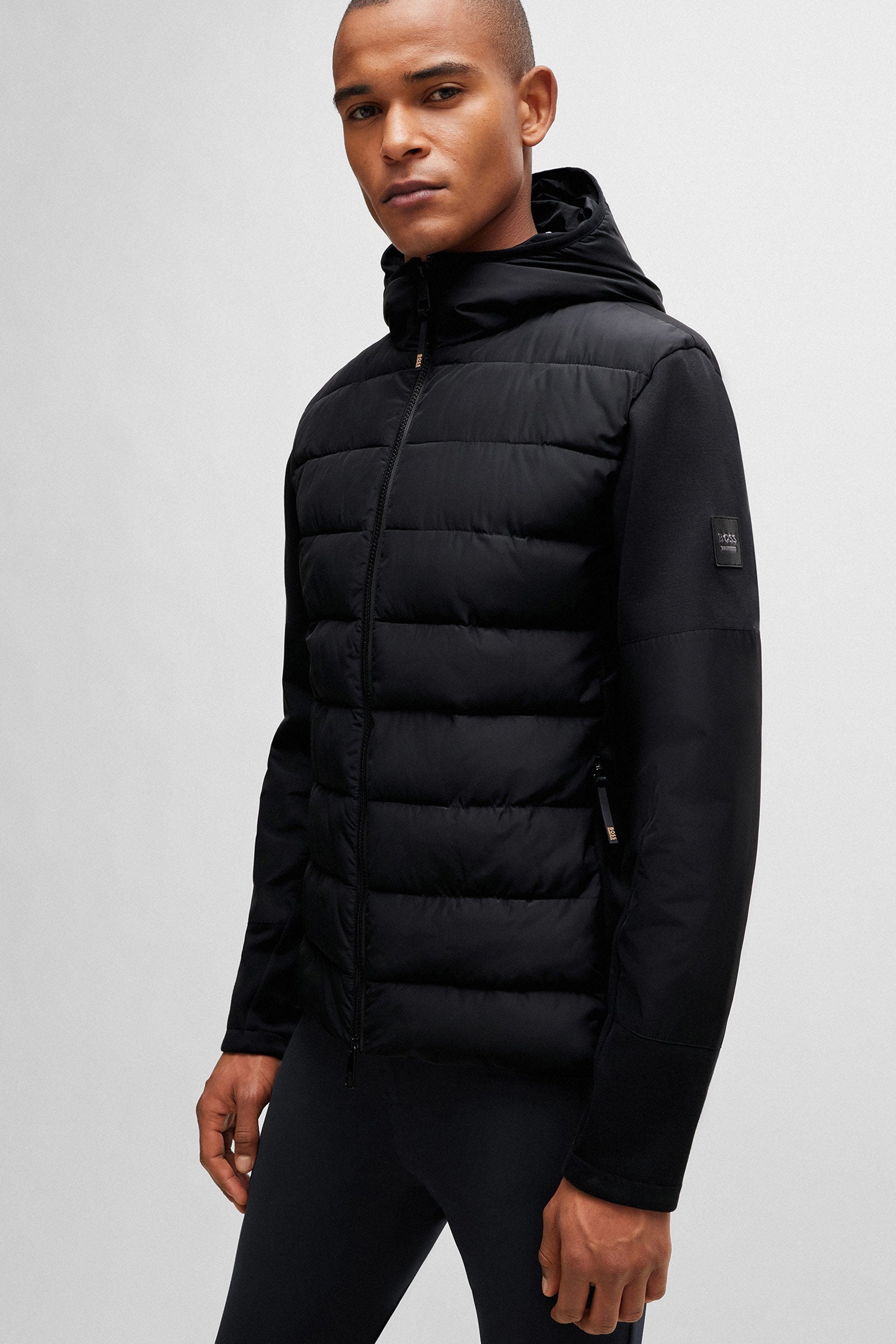 Boss Jeff Hybrid Puffer Jacket Mens Riding Clothing
