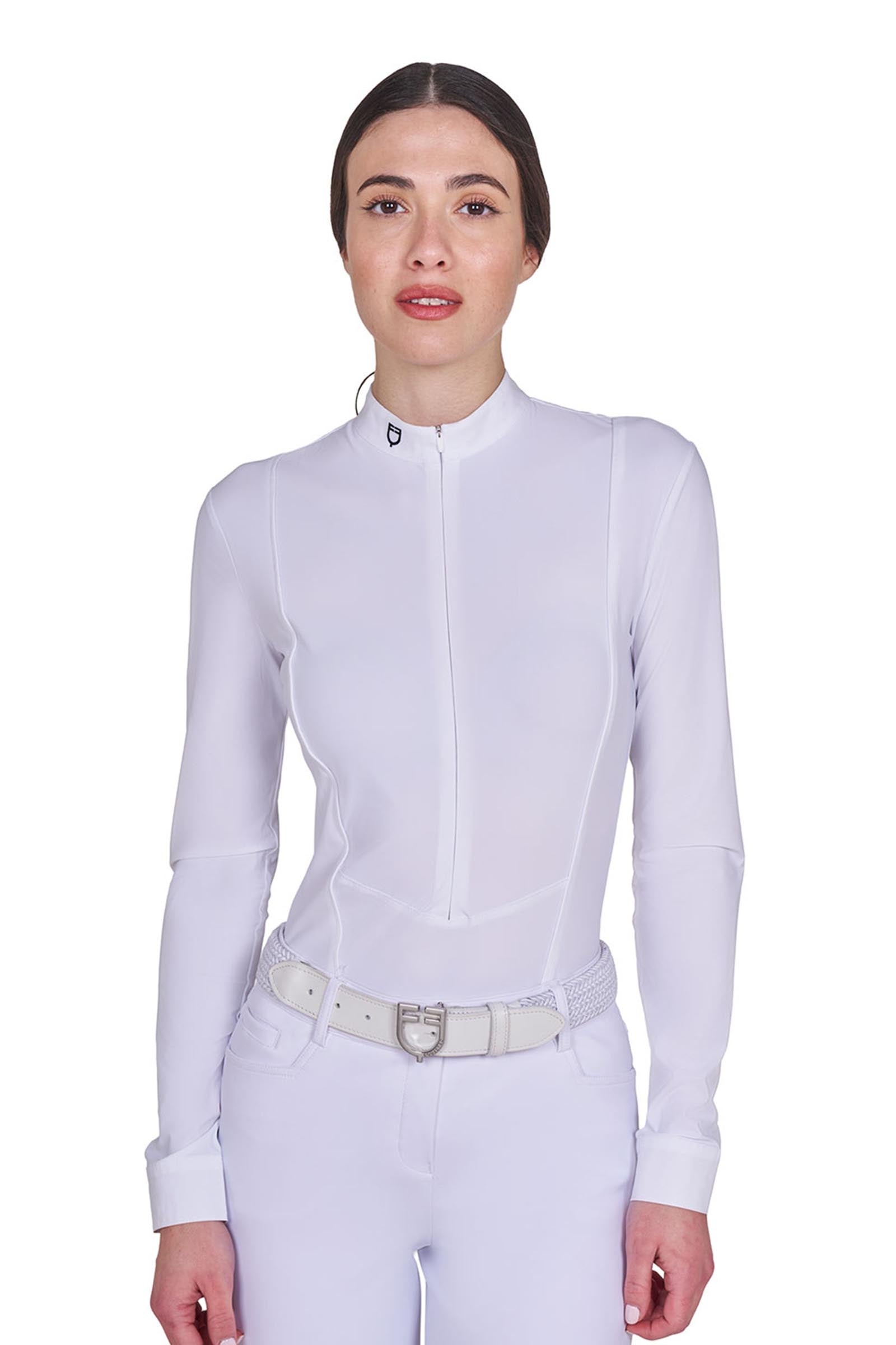Equestro SS2026 Women's Invisible ZIP Competition Polo Shirt LS Women’s Riding Clothing