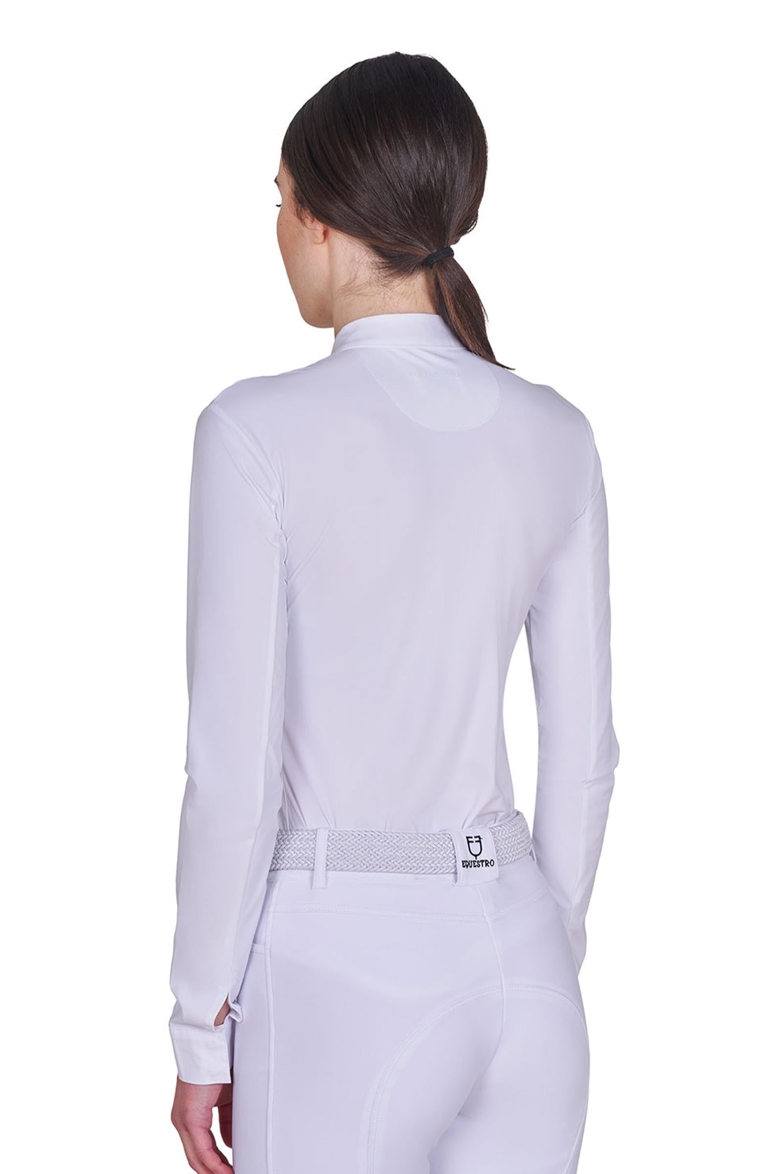 Equestro SS2026 Women's Invisible ZIP Competition Polo Shirt LS Women’s Riding Clothing