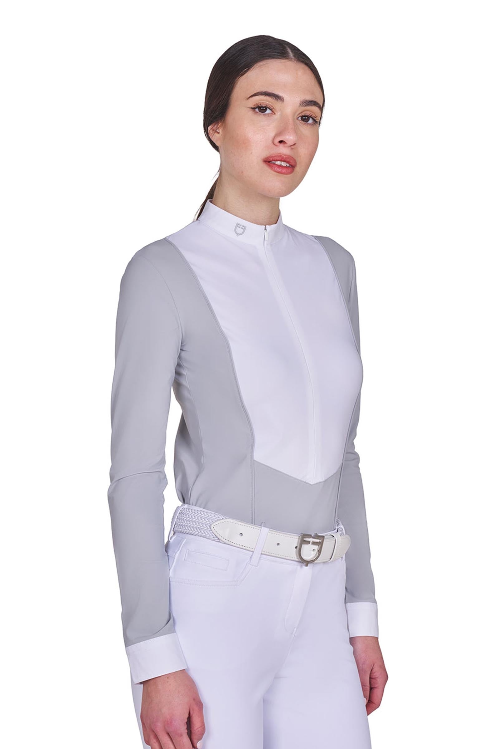 Equestro SS2026 Women's Invisible ZIP Competition Polo Shirt LS Women’s Riding Clothing